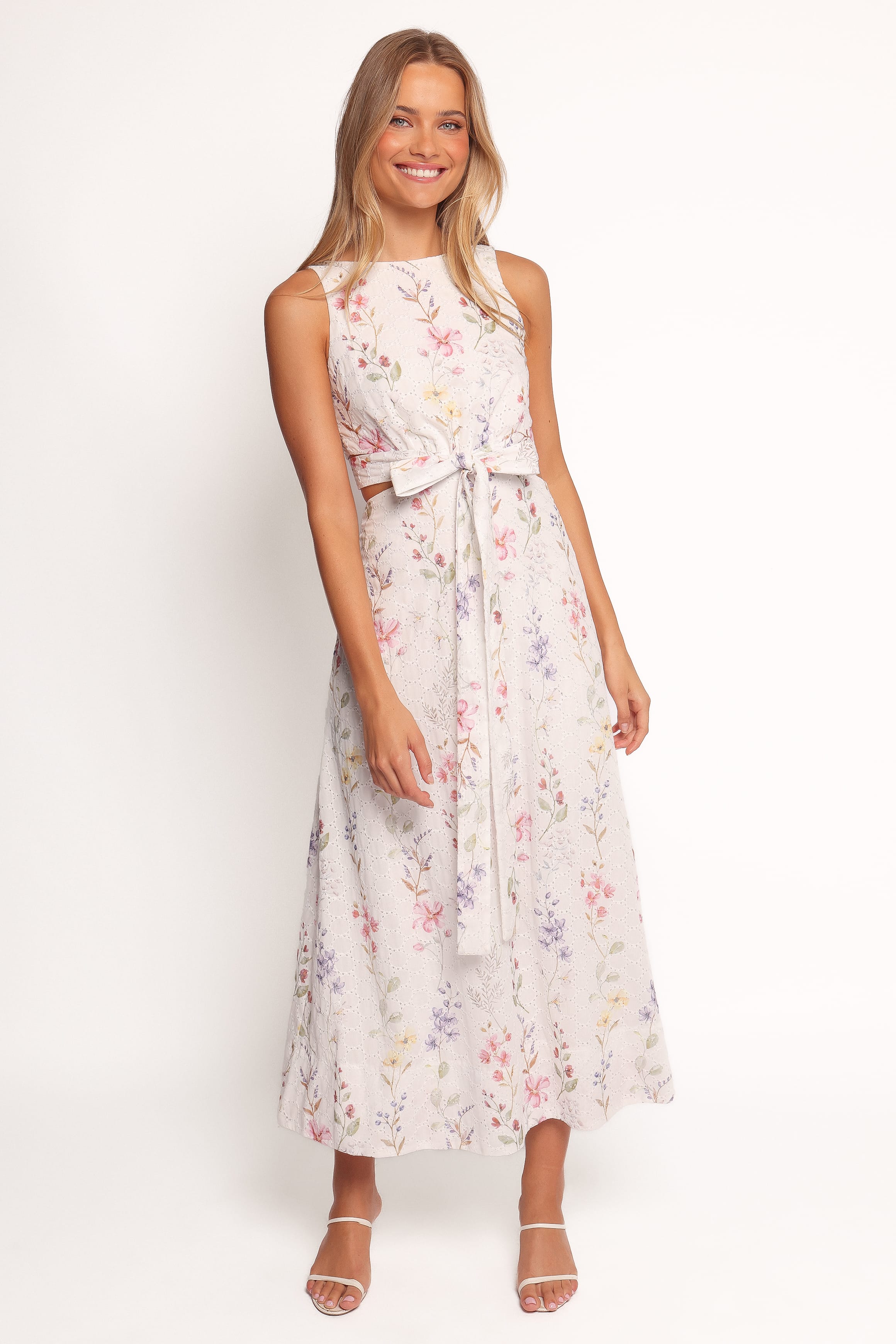Petal and Pup USA DRESSES Levin Midi Dress - White Floral (Hold for Rack)