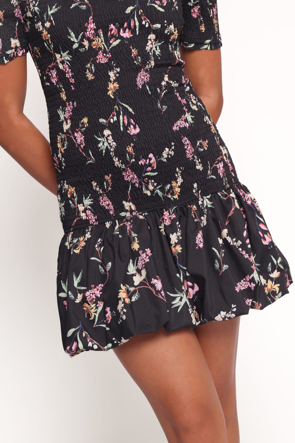Petal and Pup USA DRESSES Lewis Mini Dress - Black Floral (Hold for Rack)