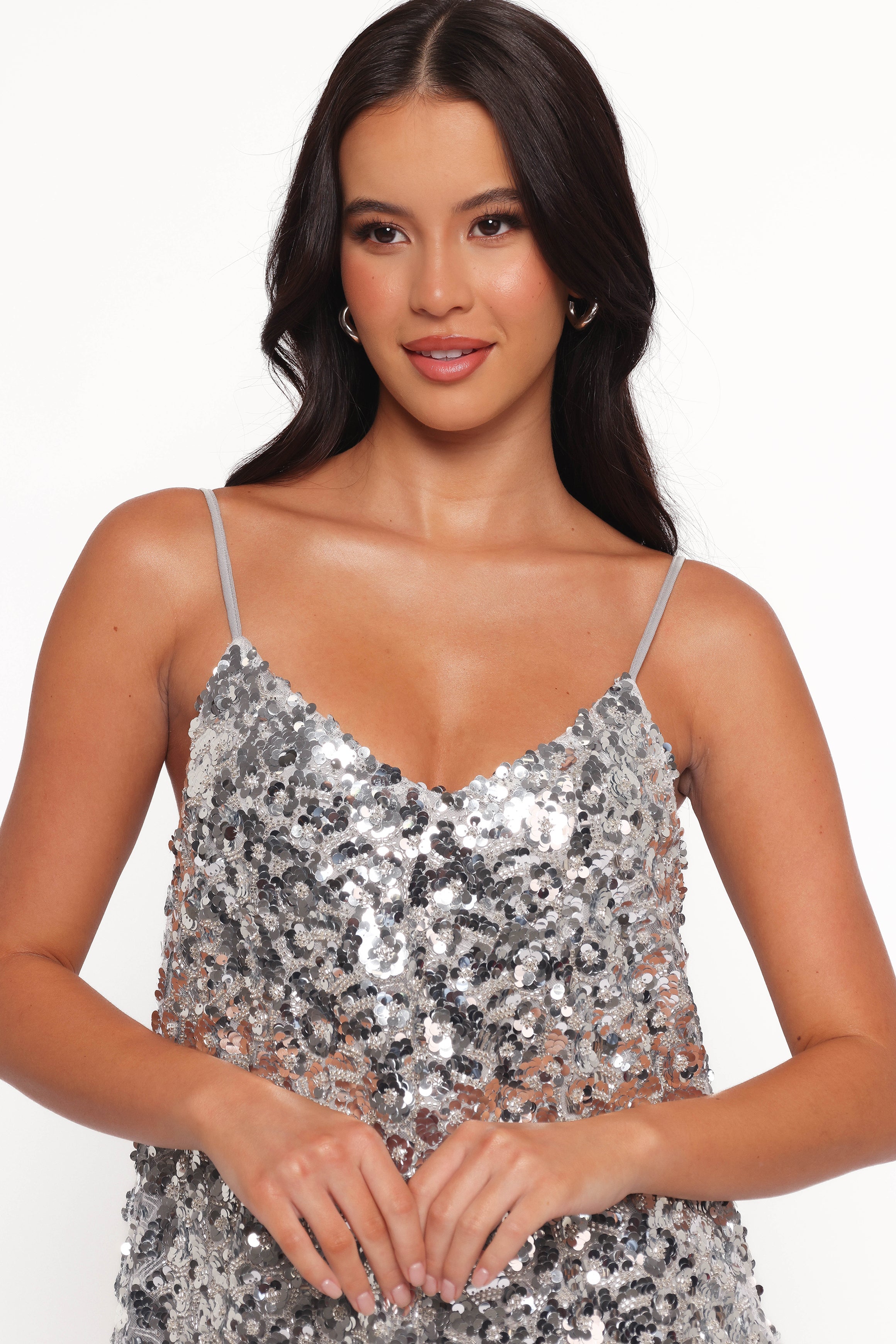 Petal and Pup USA DRESSES Lexa Mini Dress - Silver