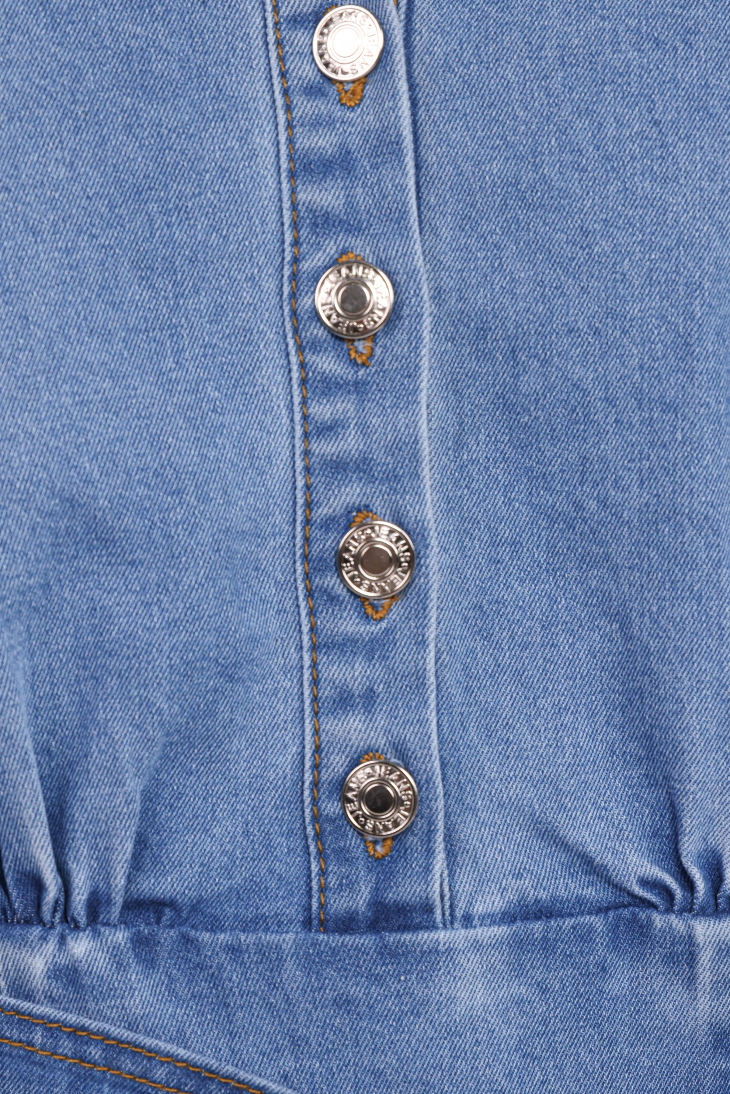 Petal and Pup USA DRESSES Leyton Mini Dress - Denim Chambray