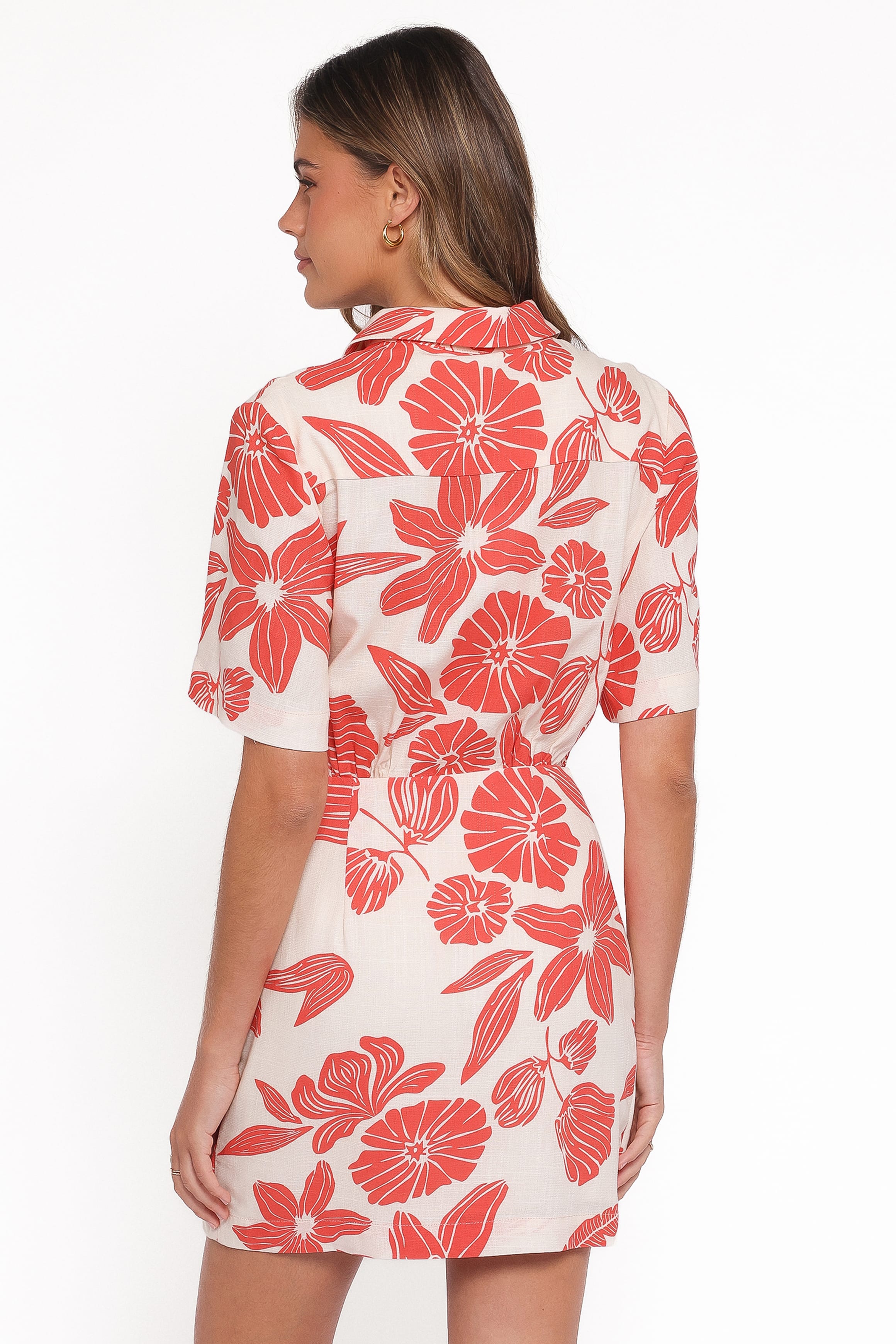 Petal and Pup USA DRESSES Leyton Mini Dress - Red Floral