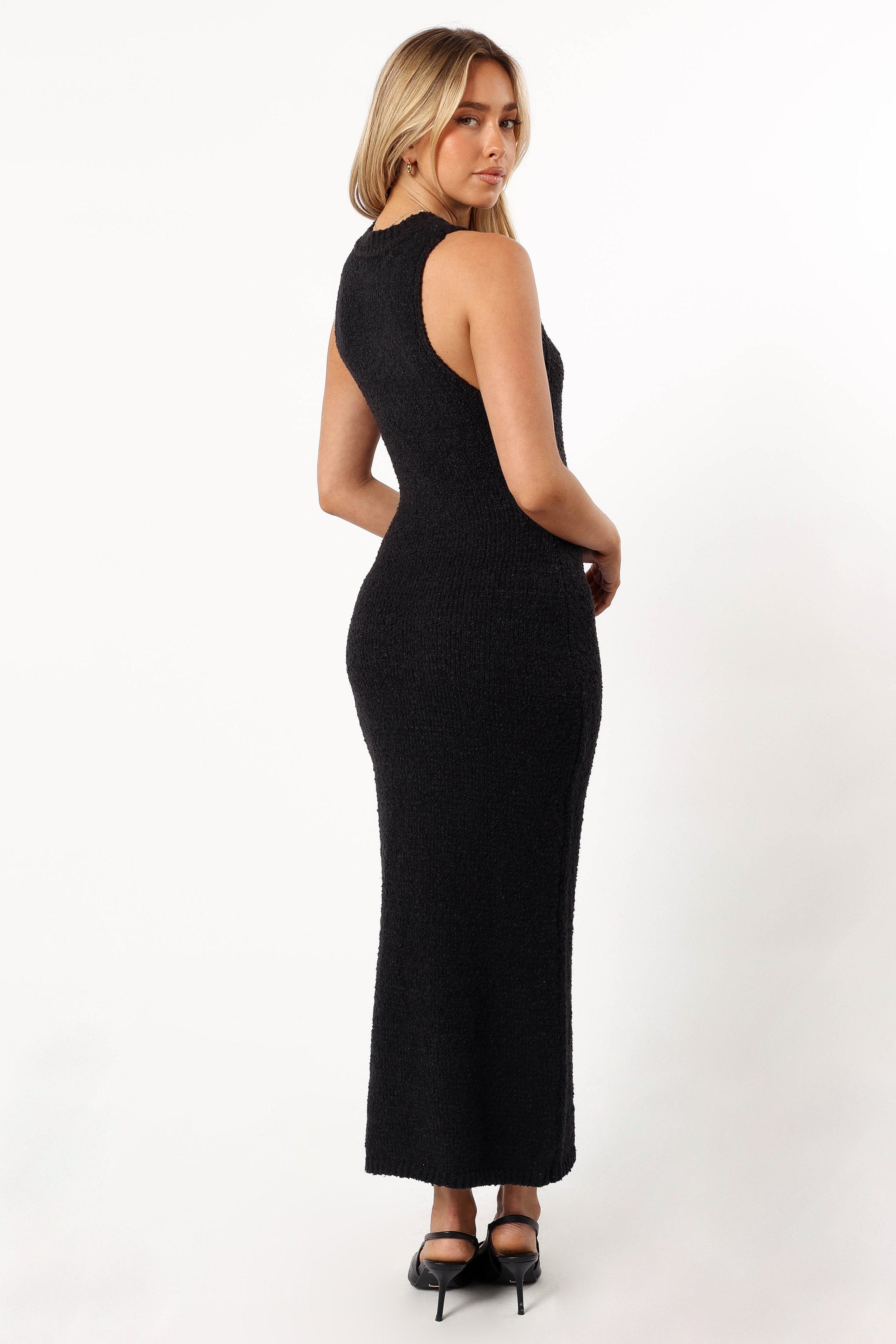 Petal and Pup USA DRESSES Liam Knit Midi Dress - Black