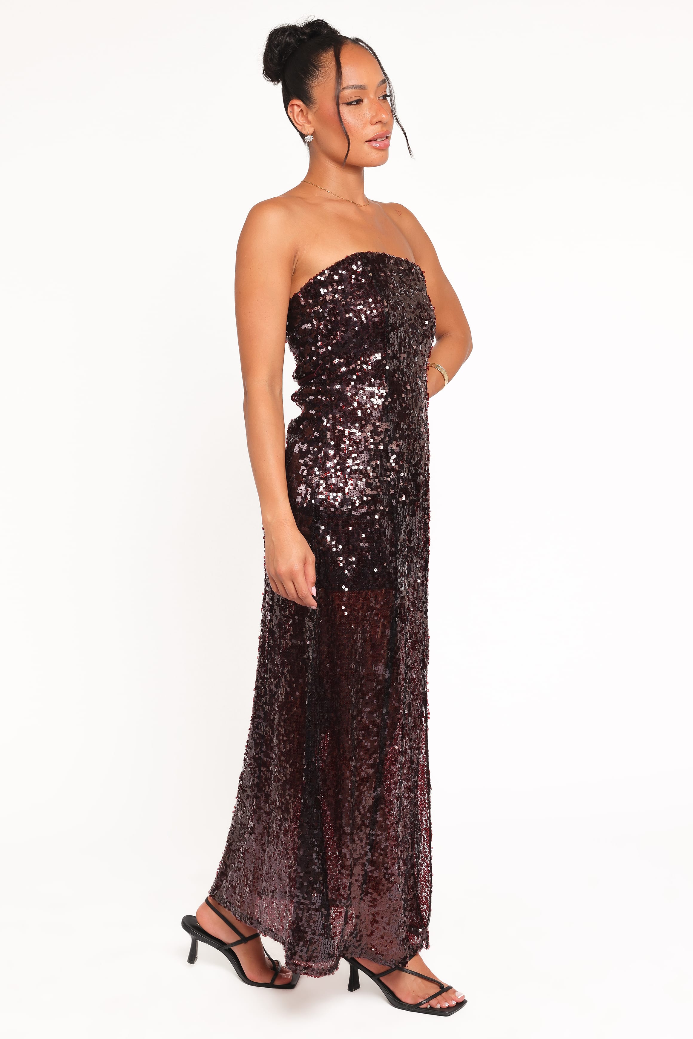 Petal and Pup USA DRESSES Liliane Maxi Dress - Cherry Sequin