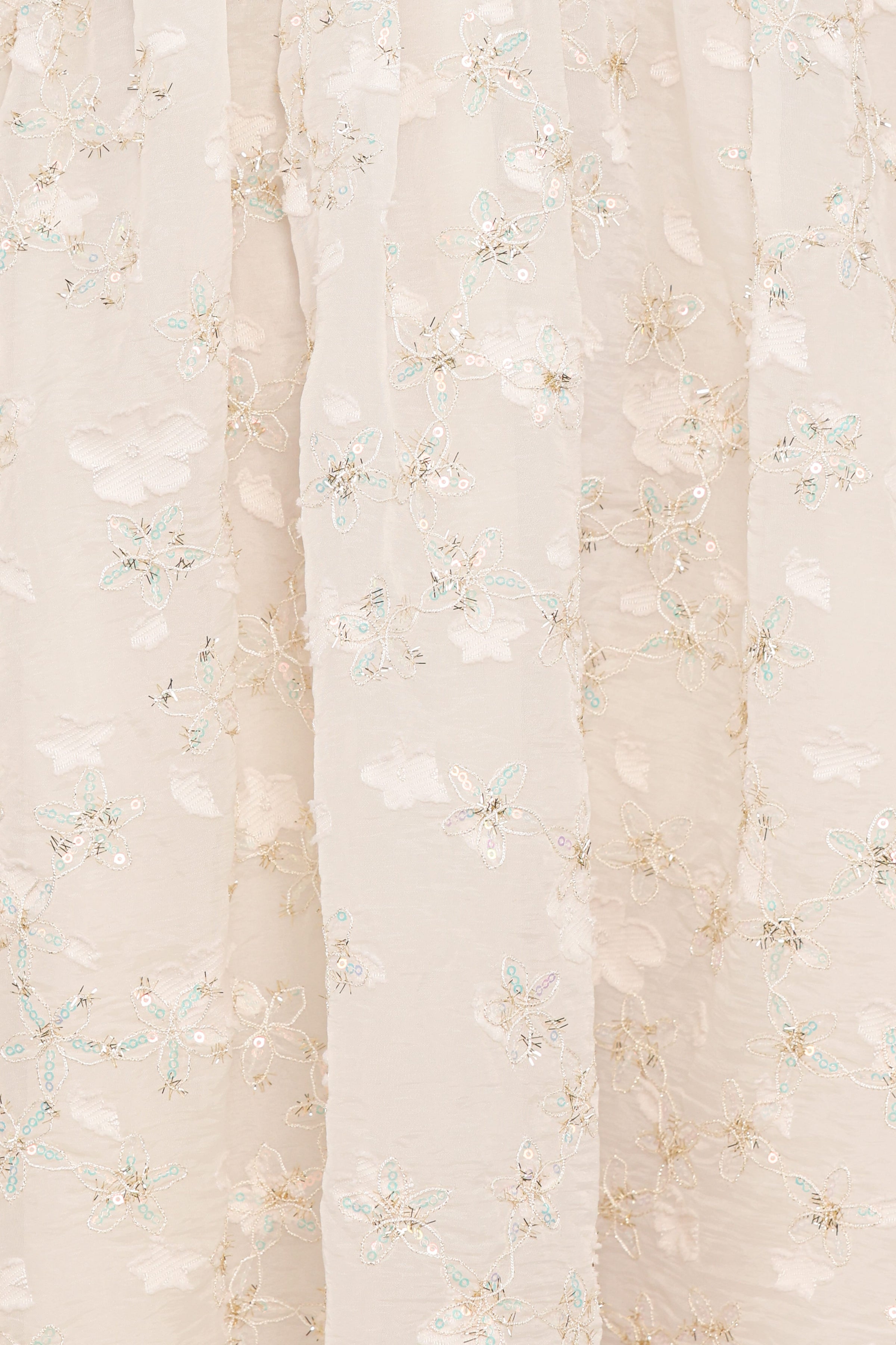 Petal and Pup USA DRESSES Lillan Mini Dress - Ivory Sequin