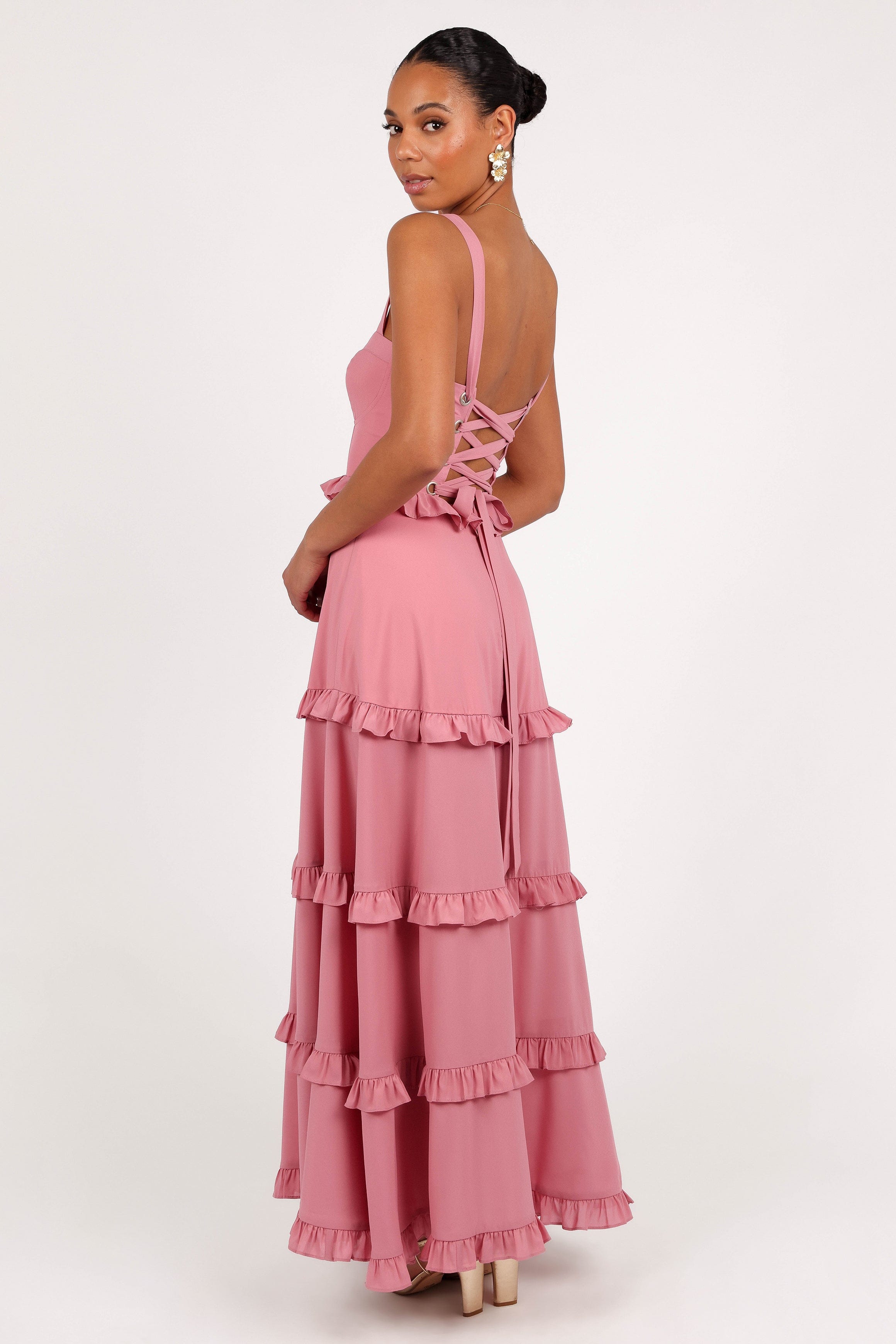 Petal and Pup USA DRESSES Lillee Tiered Maxi Dress - Mauve