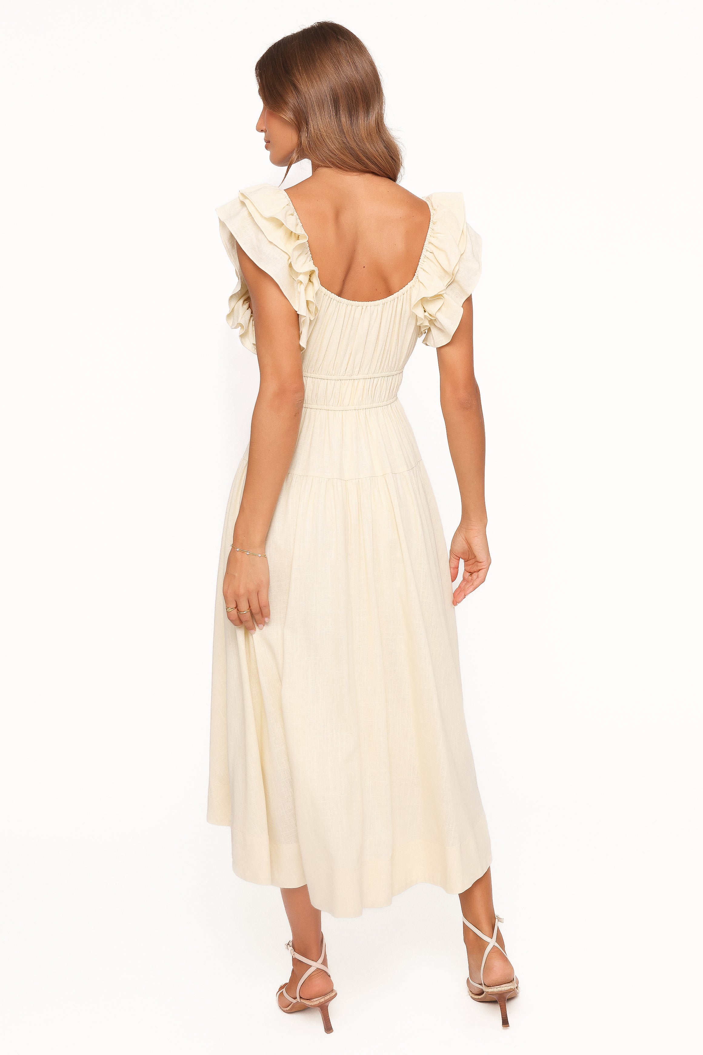 Petal and Pup USA DRESSES Linda Midi Dress - Butter Yellow