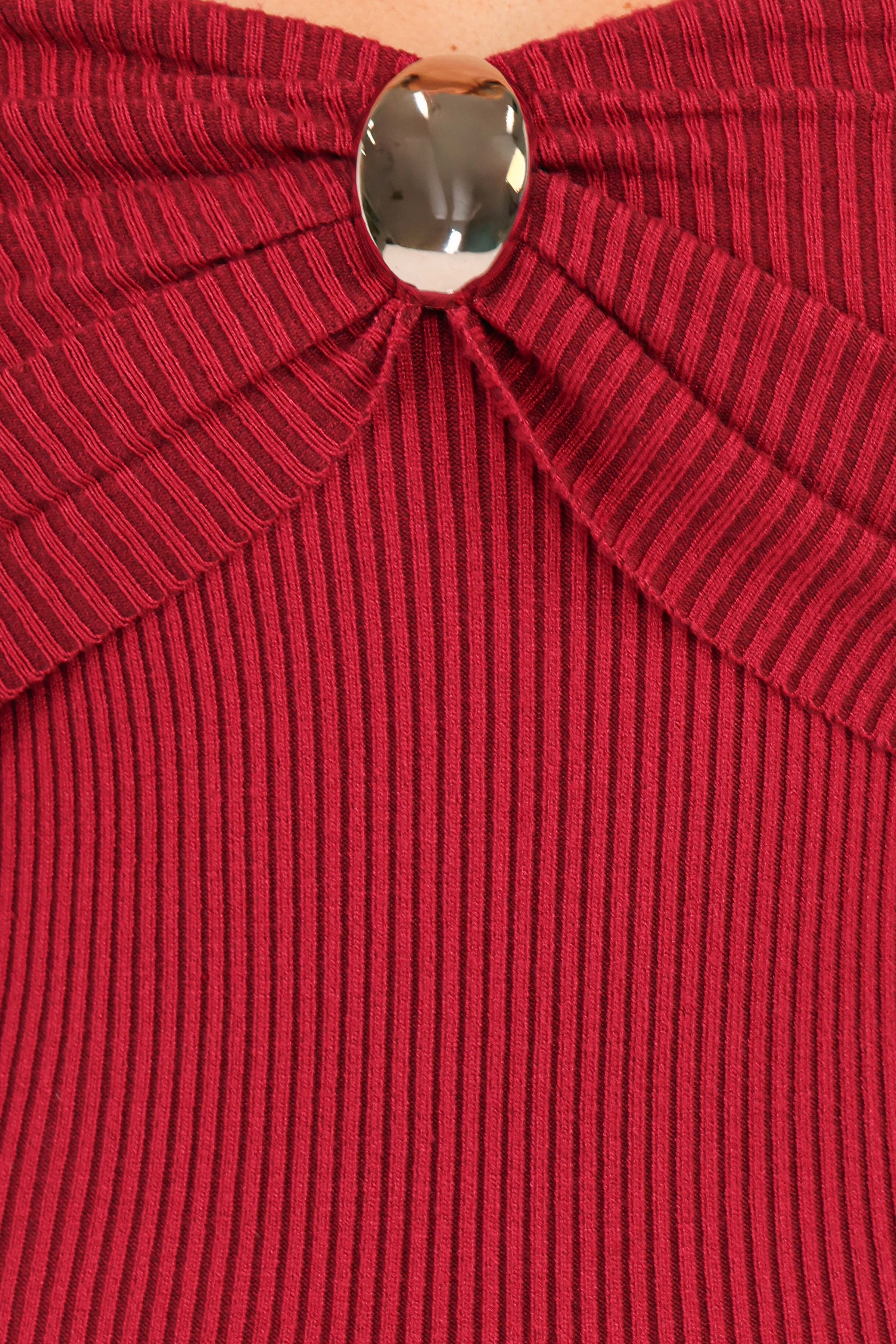 Petal and Pup USA DRESSES Lindsey Knit Dress - Dark Red