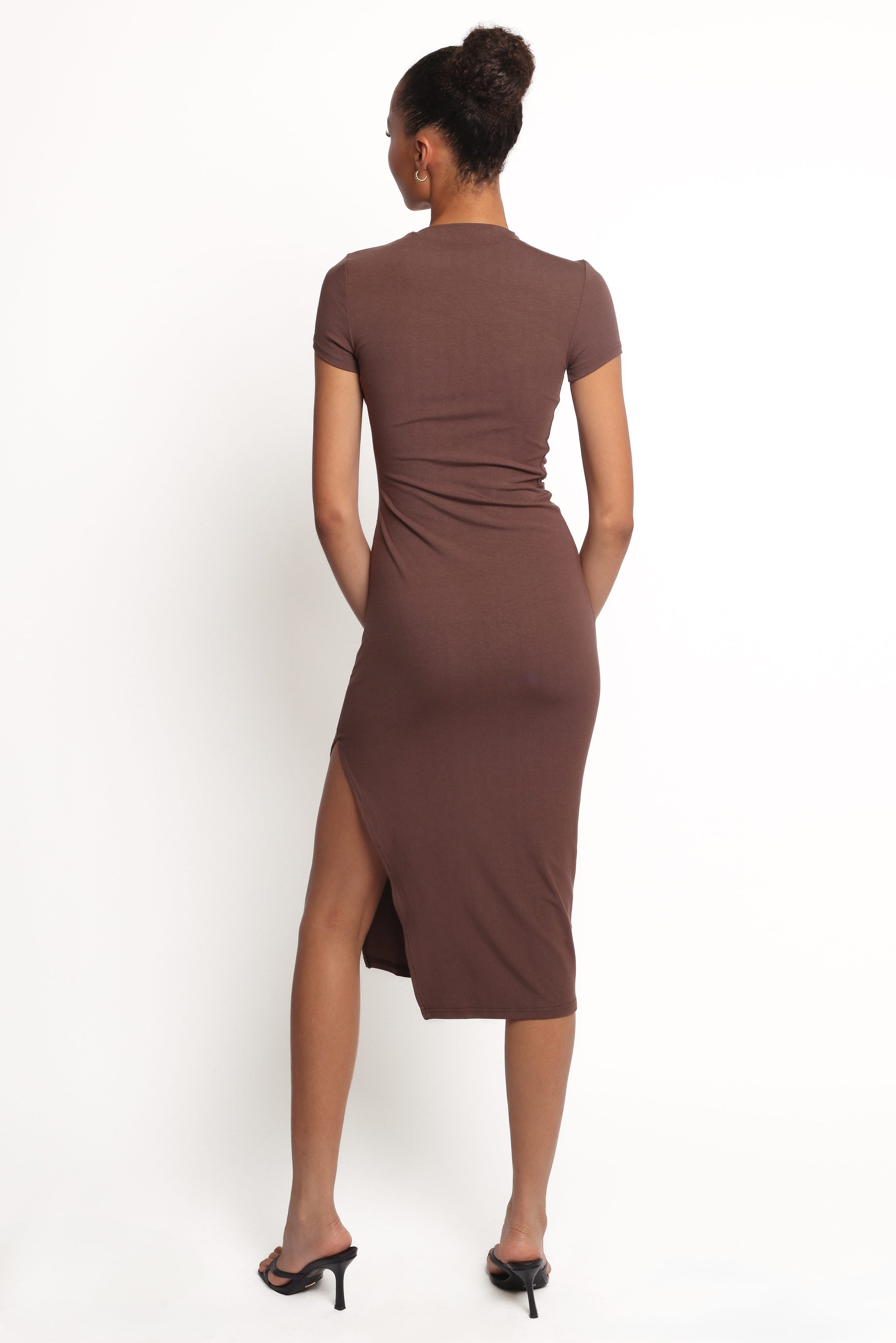 Petal and Pup USA DRESSES Lioren Midi Dress - Brown