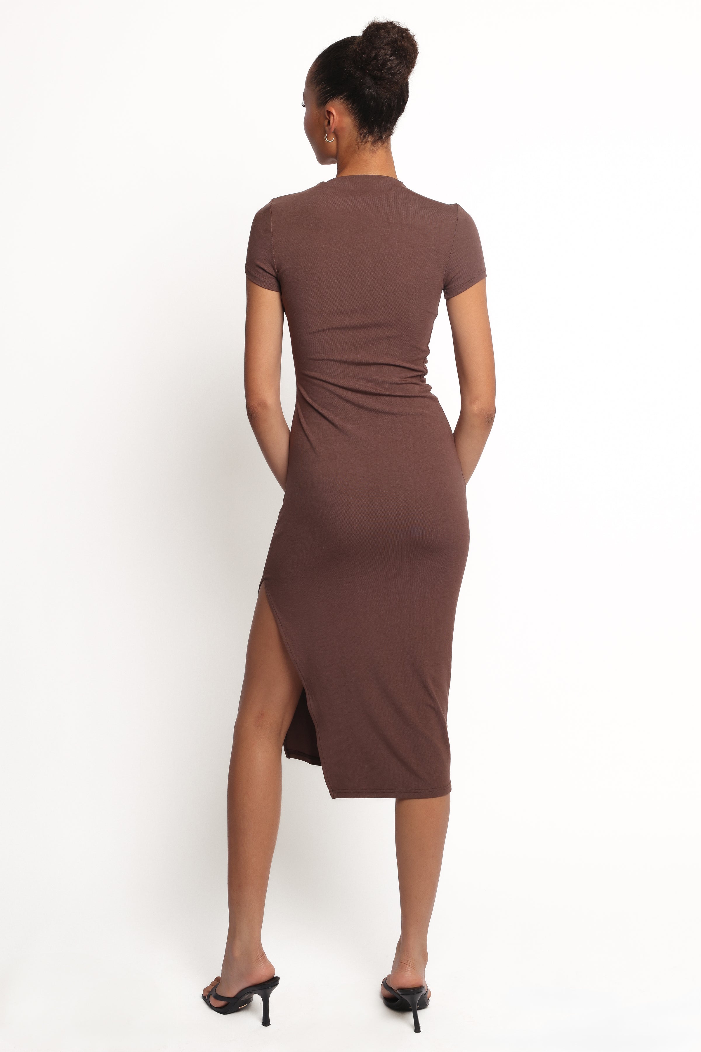 Petal and Pup USA DRESSES Lioren Midi Dress - Brown