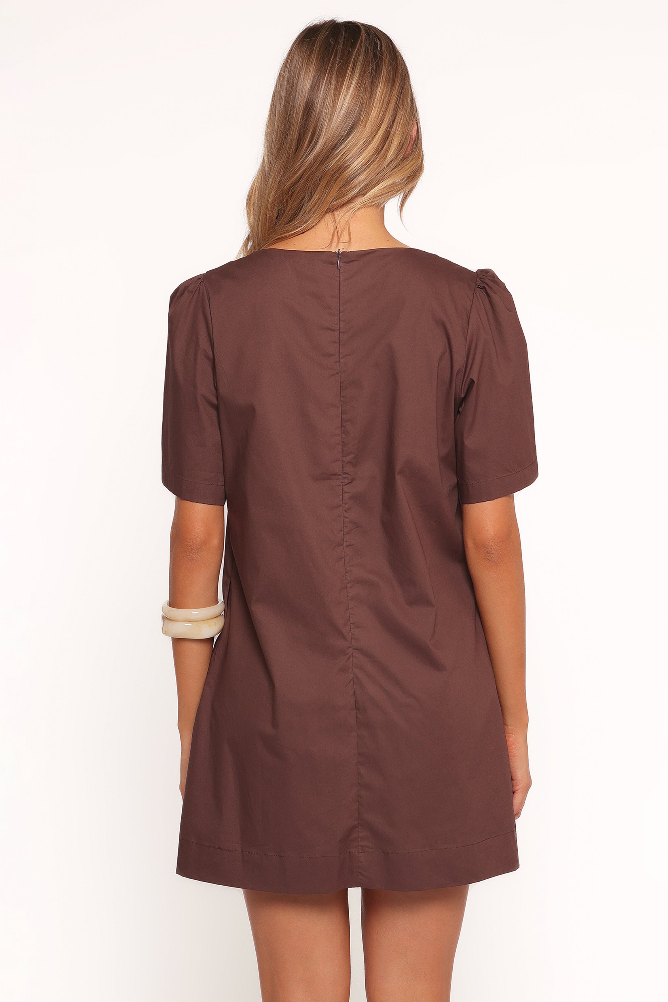 Petal and Pup USA DRESSES Lirael Mini Dress - Espresso