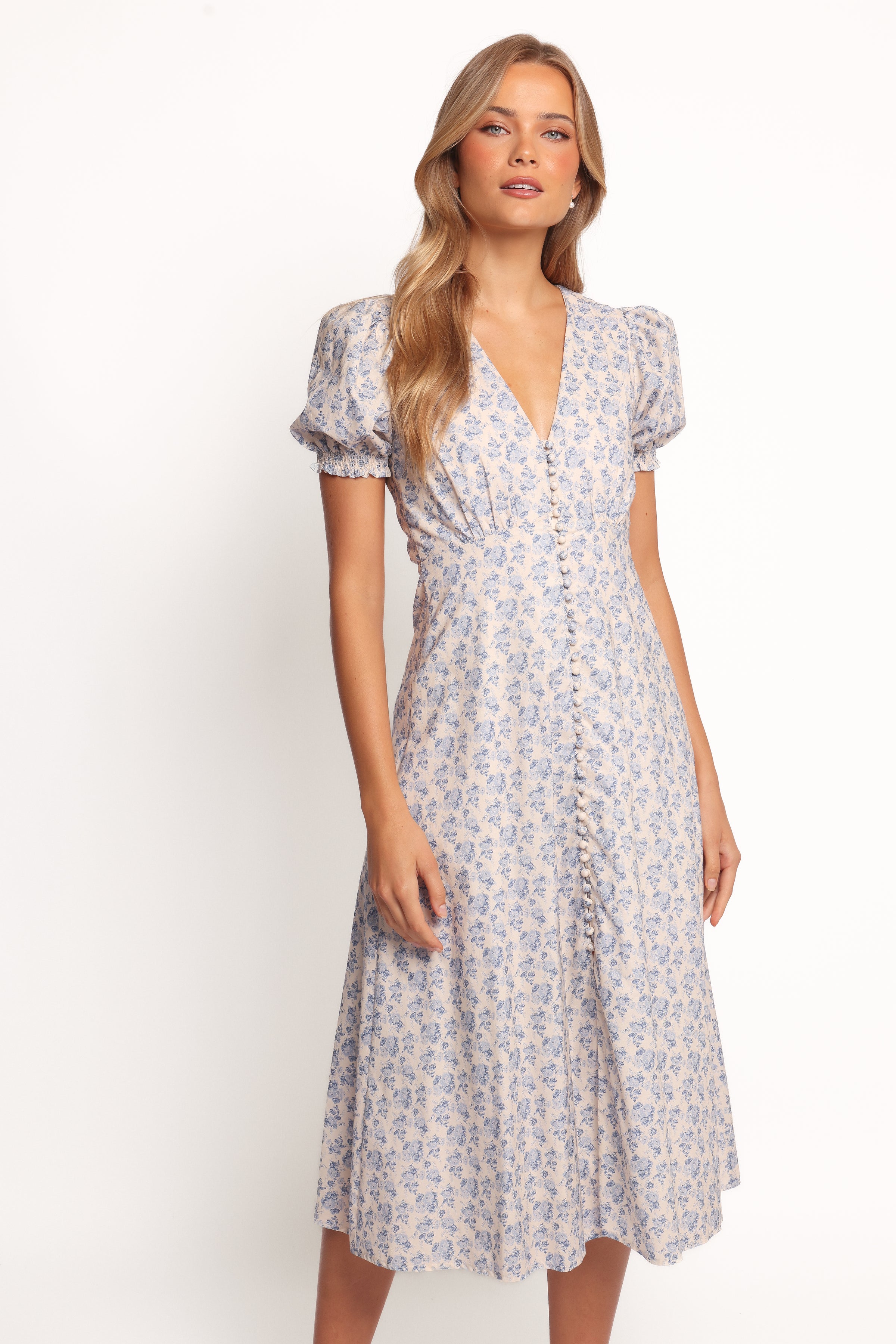 Petal and Pup USA DRESSES Logen Floral Midi Dress - Parisian Bloom
