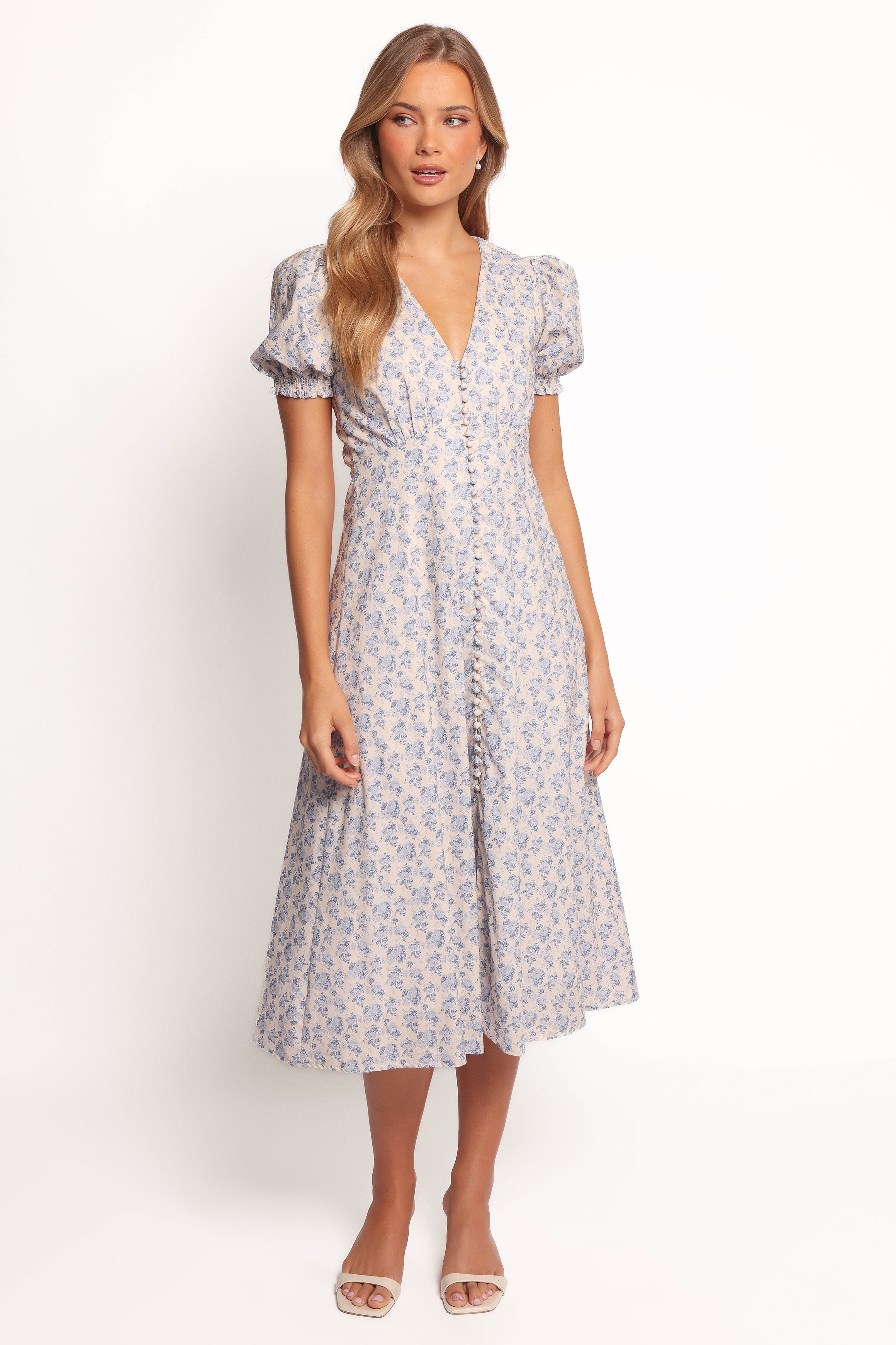 Petal and Pup USA DRESSES Logen Floral Midi Dress - Parisian Bloom