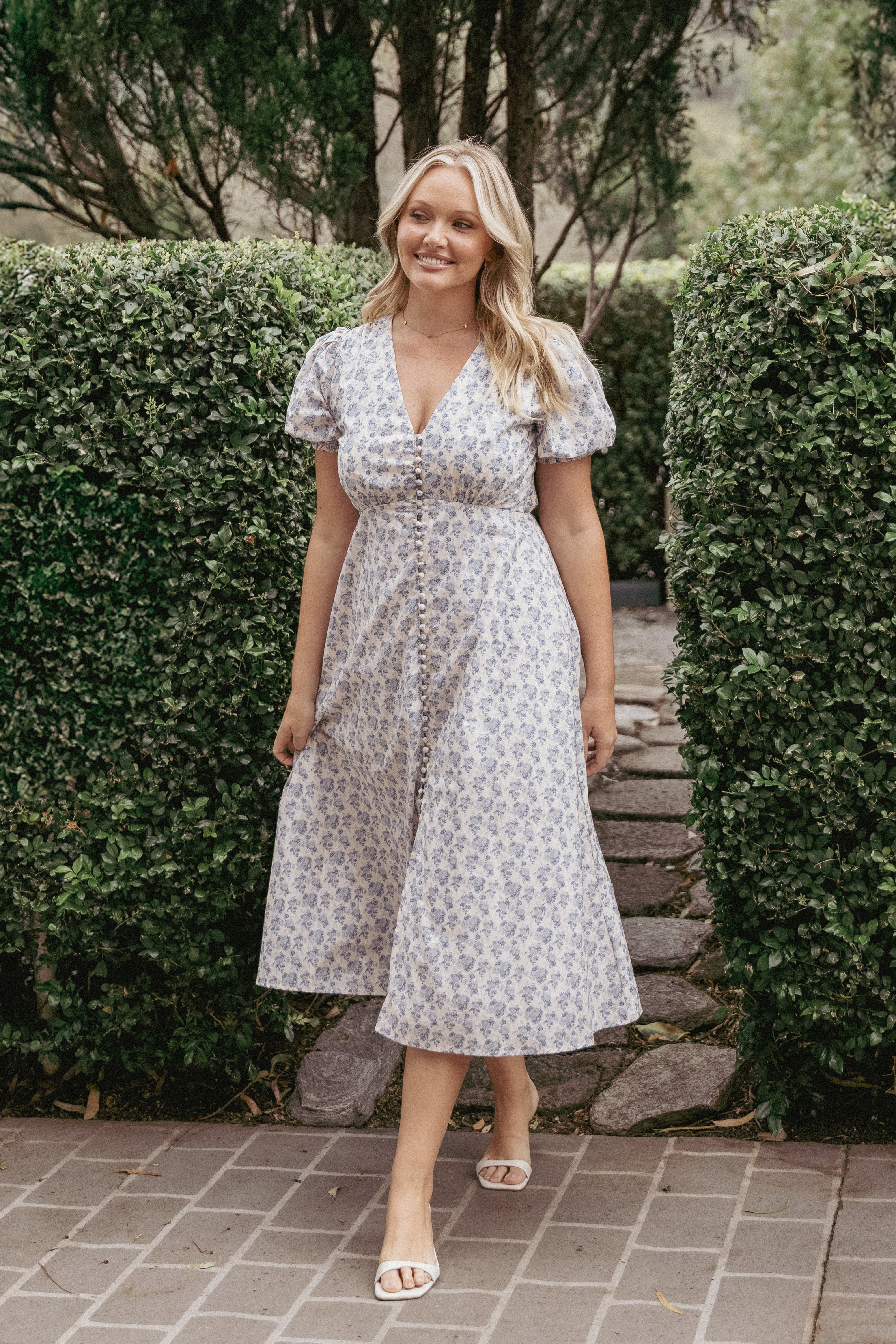 Petal and Pup USA DRESSES Logen Floral Midi Dress - Parisian Bloom