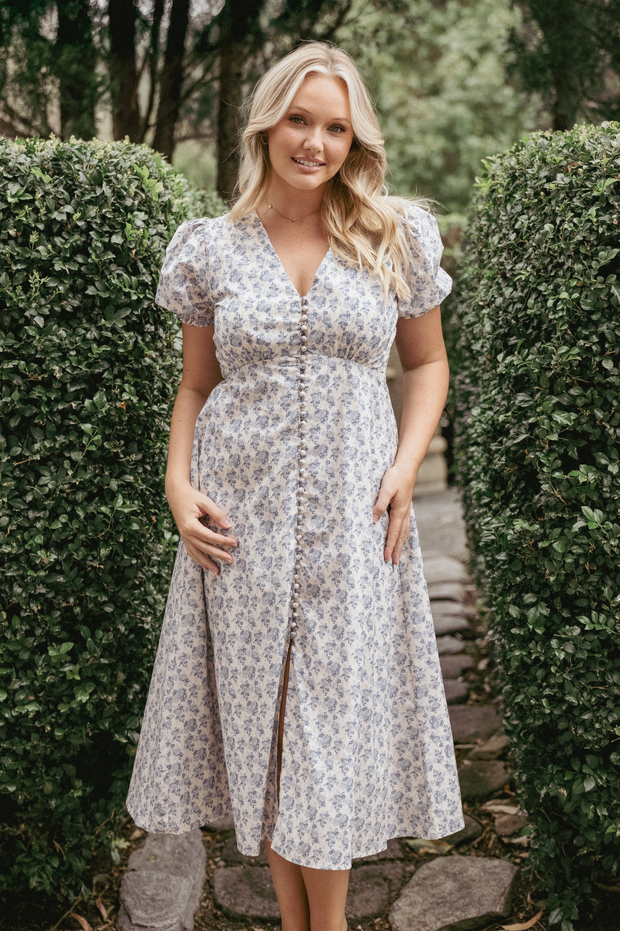 Petal and Pup USA DRESSES Logen Floral Midi Dress - Parisian Bloom