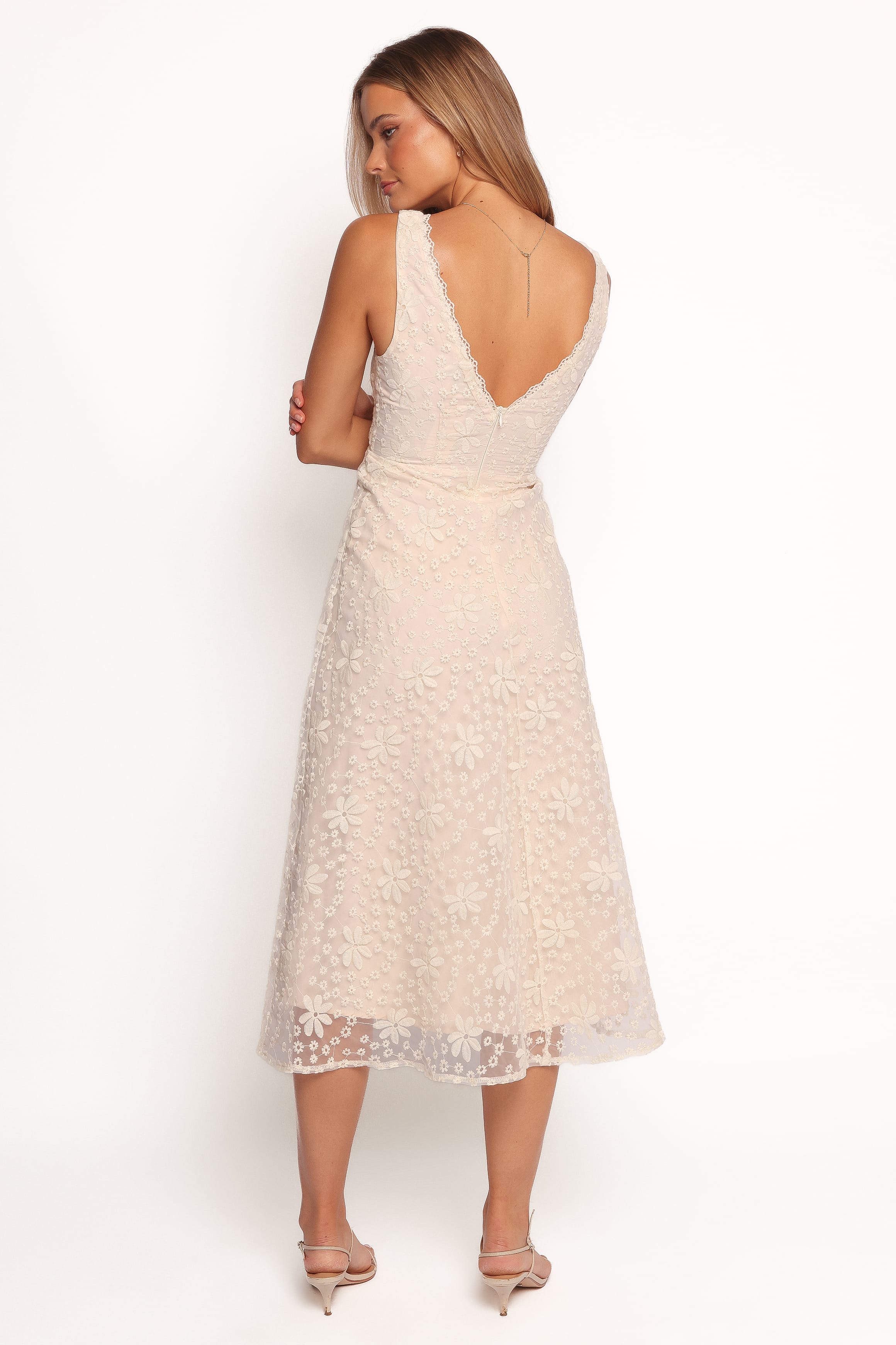 Petal and Pup USA DRESSES Louise Midi Dress - Cream (Hold for Rack)