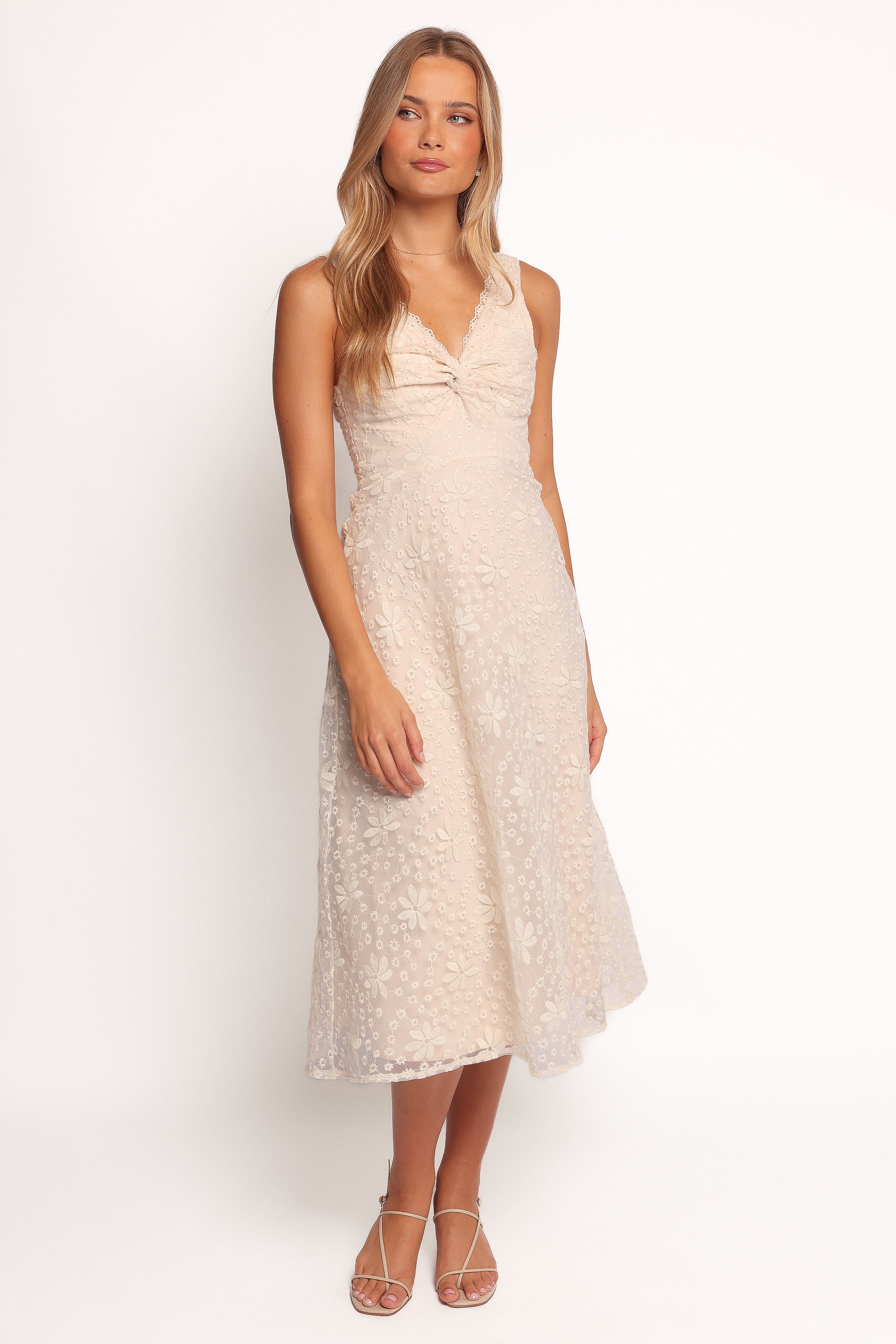 Petal and Pup USA DRESSES Louise Midi Dress - Cream (Hold for Rack)