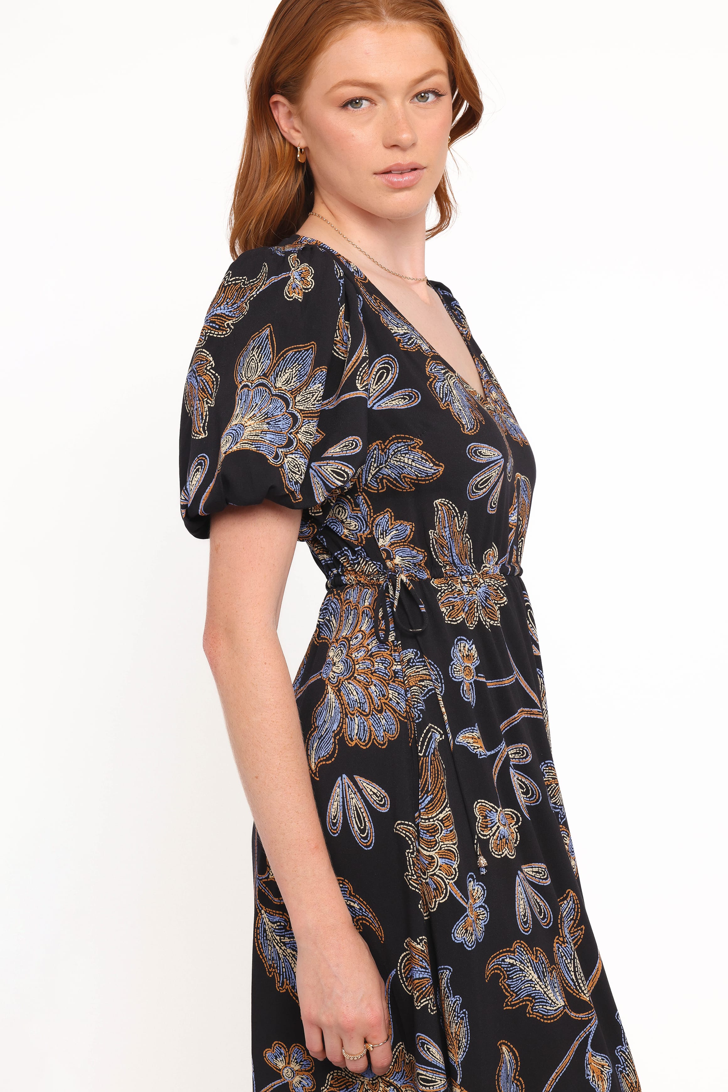 Petal and Pup USA DRESSES Loveen Maxi Dress - Black Floral
