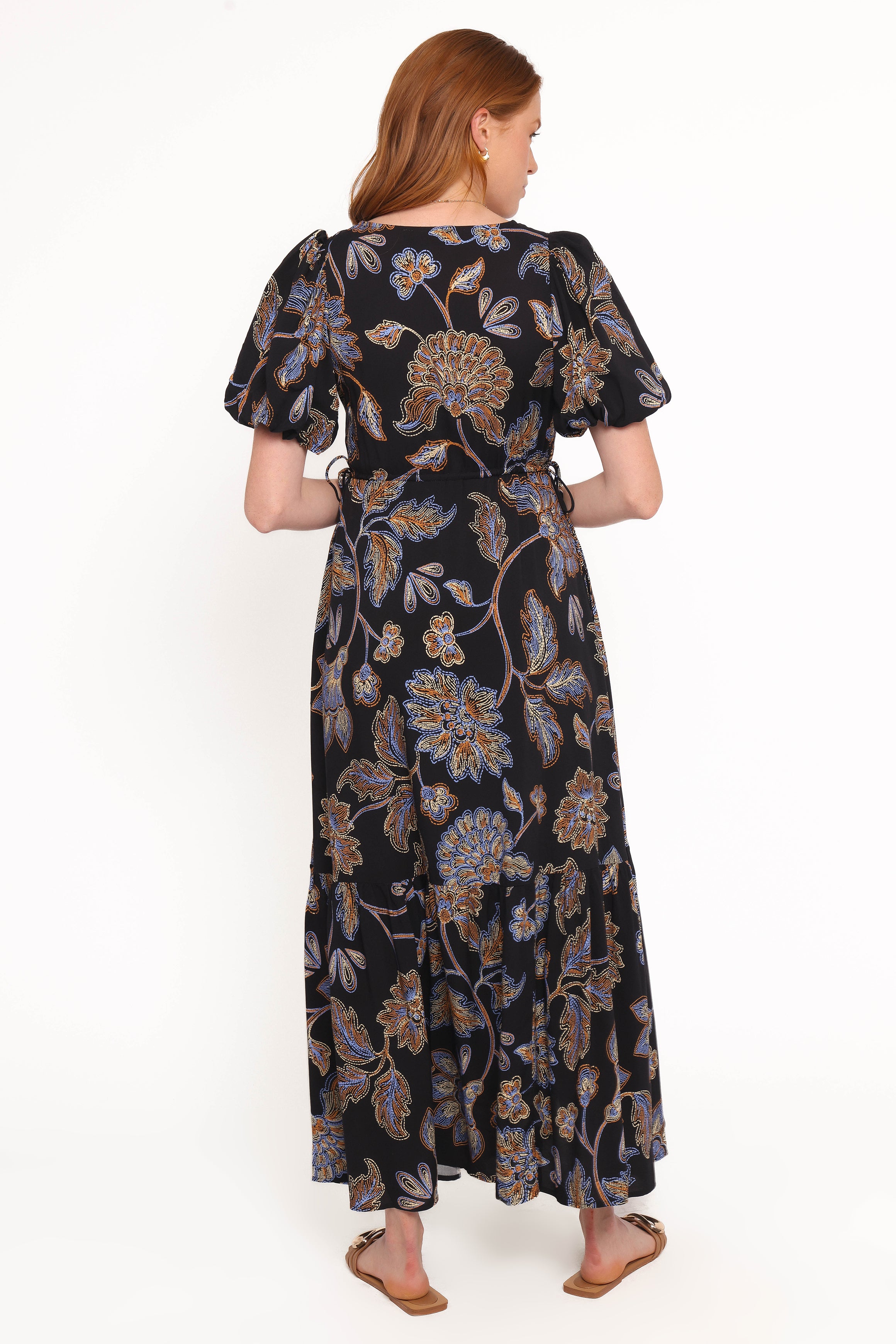 Petal and Pup USA DRESSES Loveen Maxi Dress - Black Floral