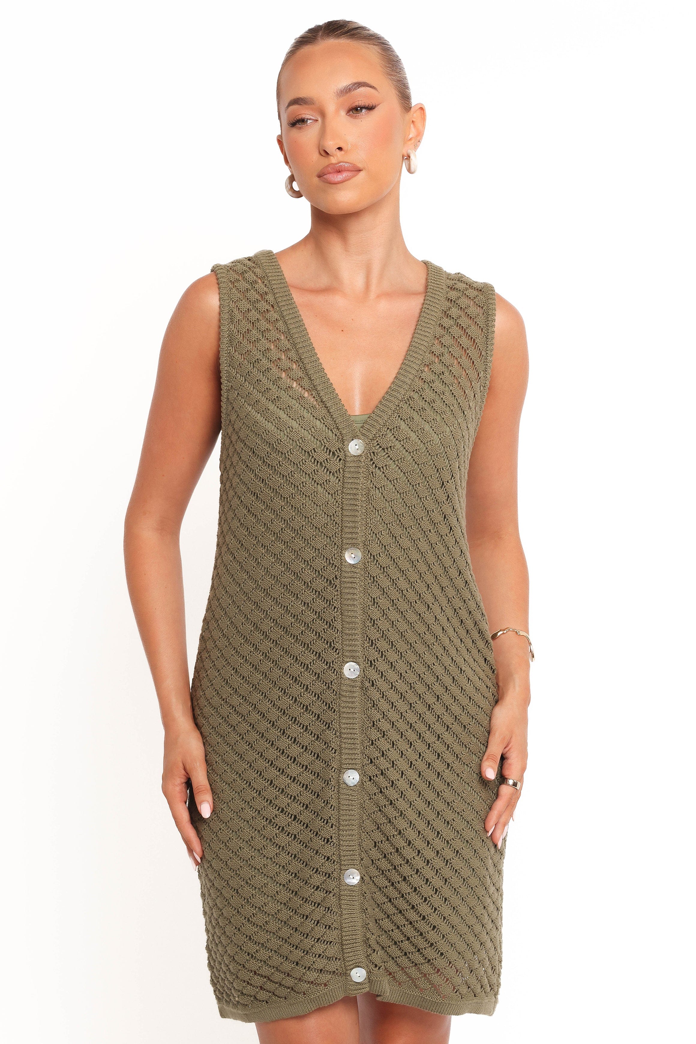 Petal and Pup USA DRESSES Luan Mini Dress - Olive (Hold for Amazon)