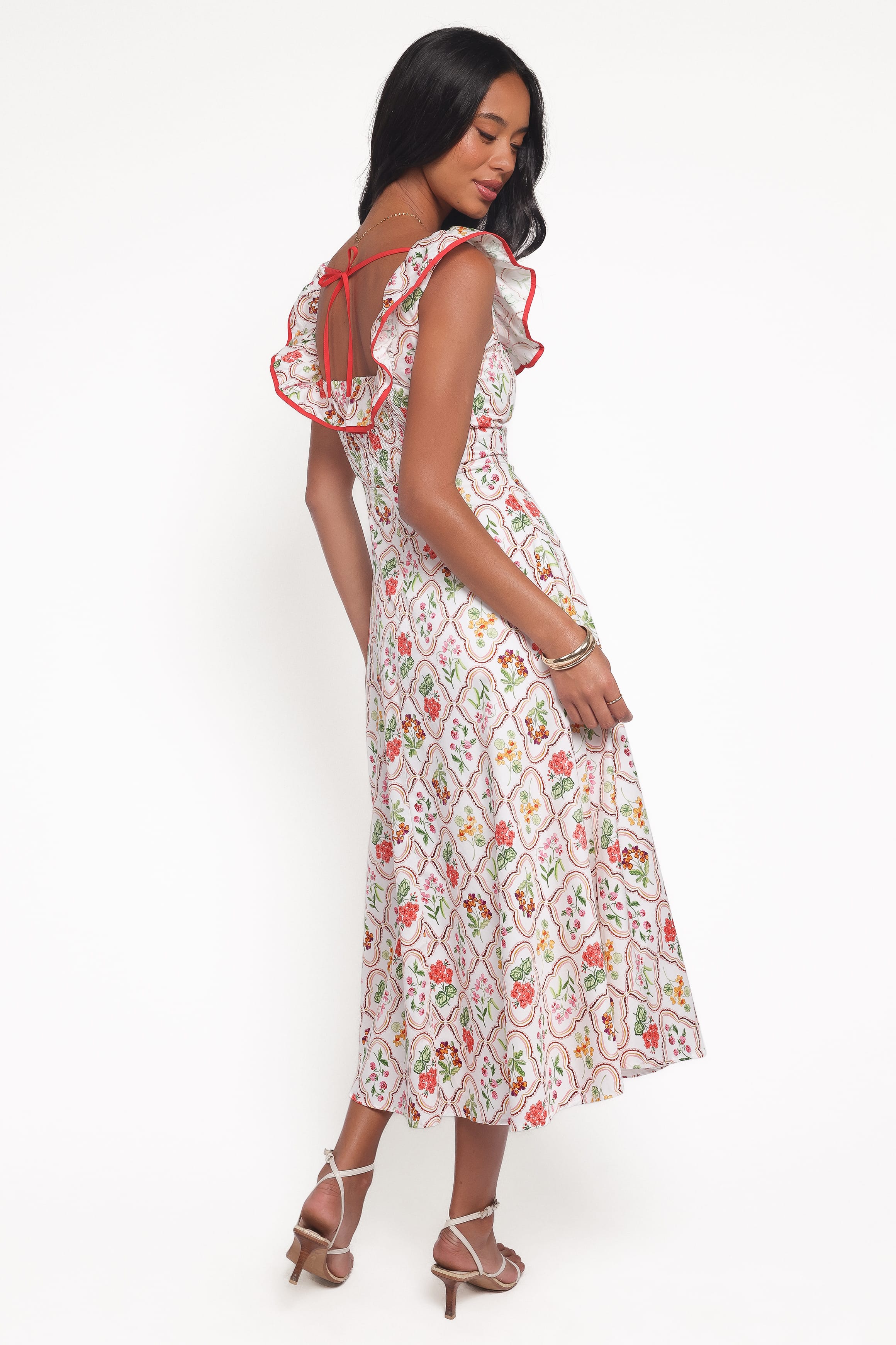 Petal and Pup USA DRESSES Lucille Maxi Dress - Coral Wildflower
