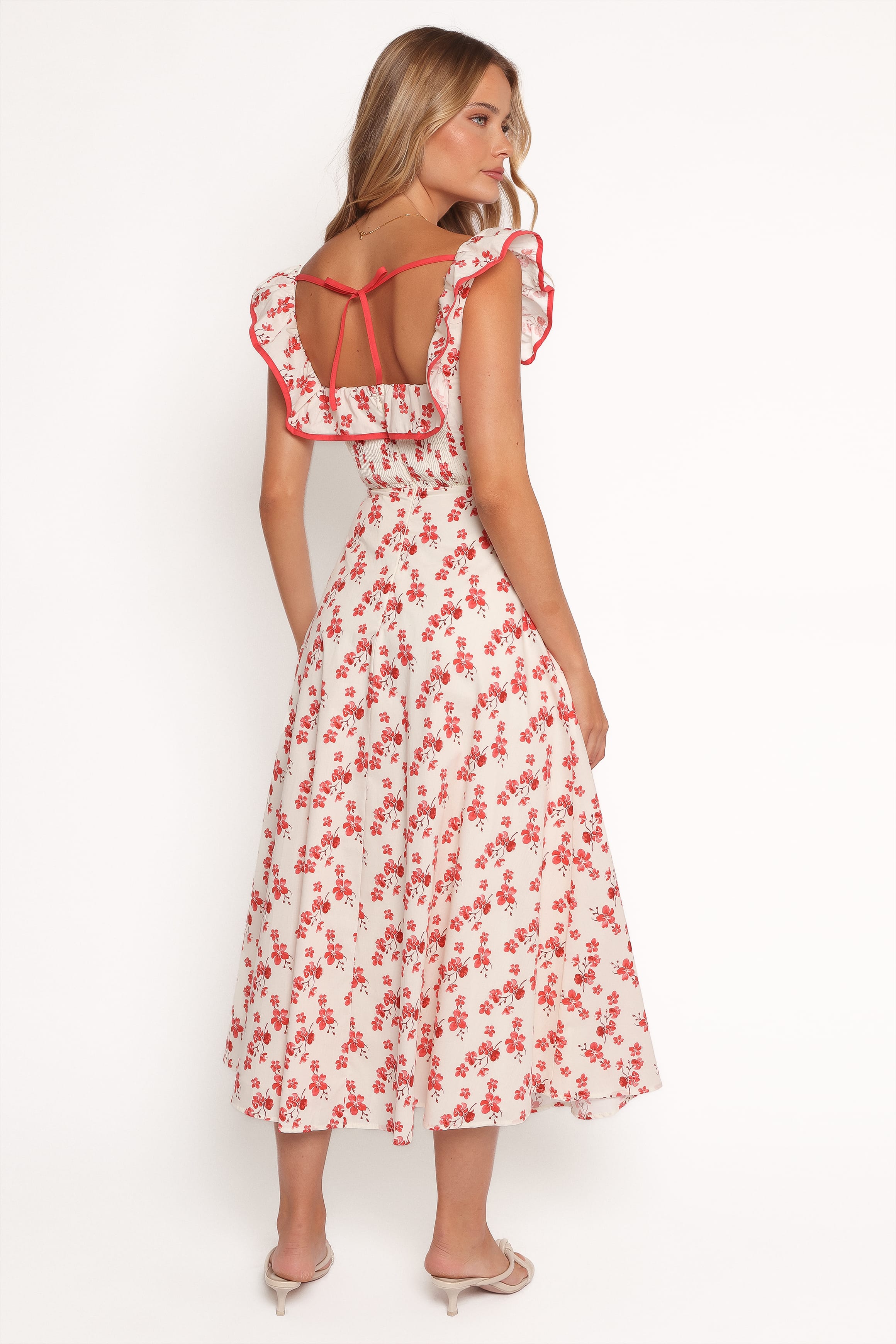 Petal and Pup USA DRESSES Lucille Maxi Dress - Red Floral