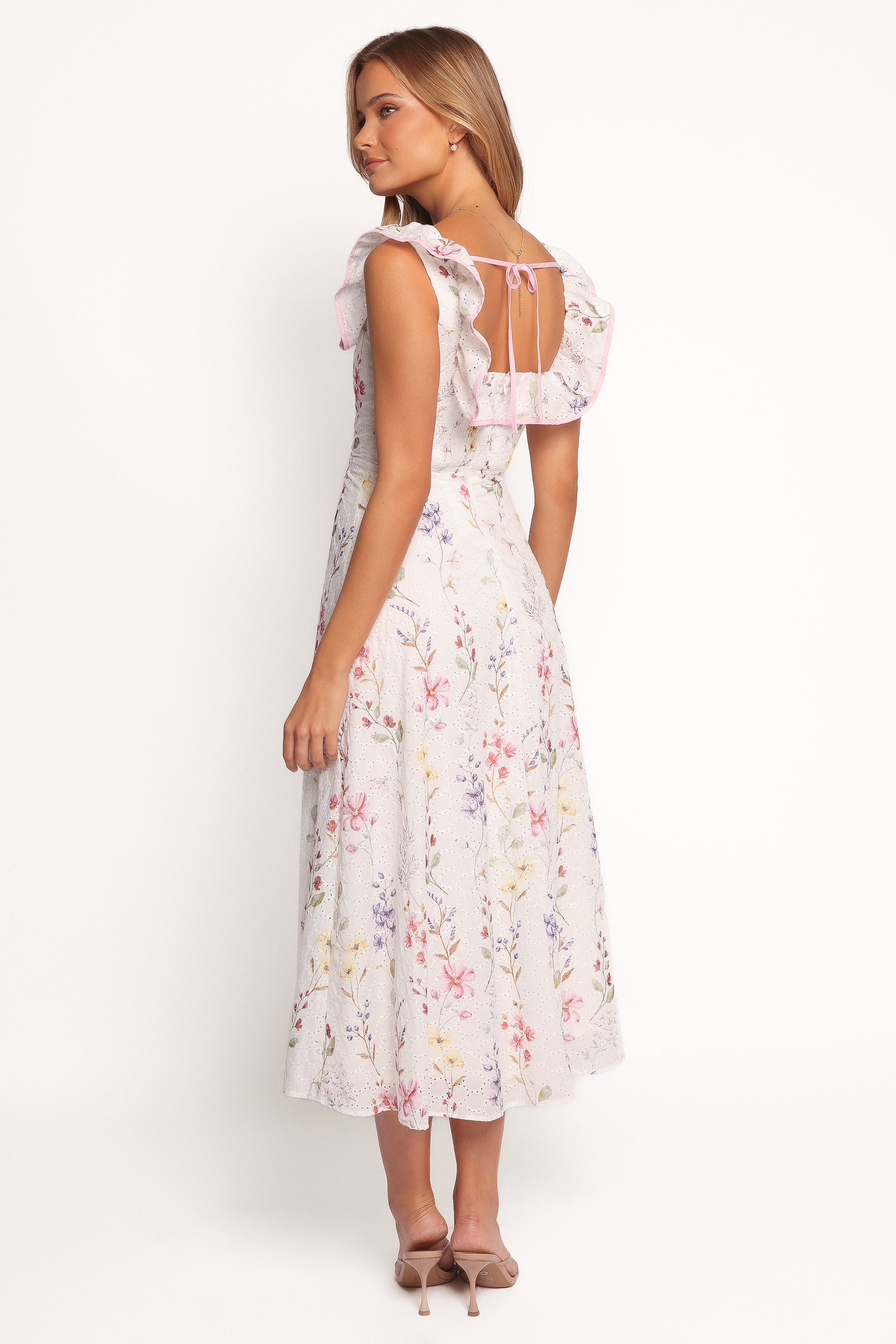 Petal and Pup USA DRESSES Lucille Maxi Dress - White Floral