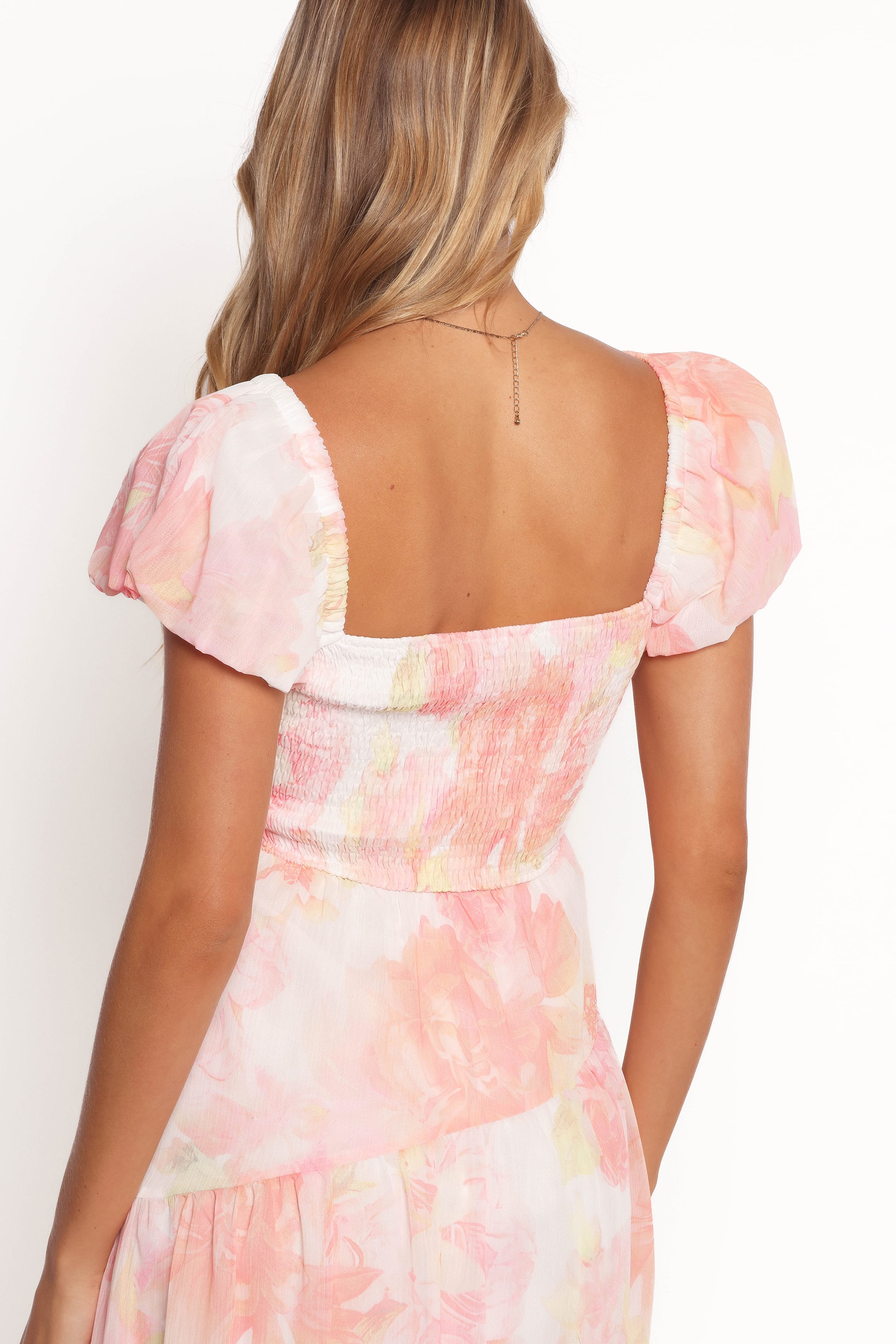 Petal and Pup USA DRESSES Lumis Midi Dress - Peach Floral (Hold for Rack)