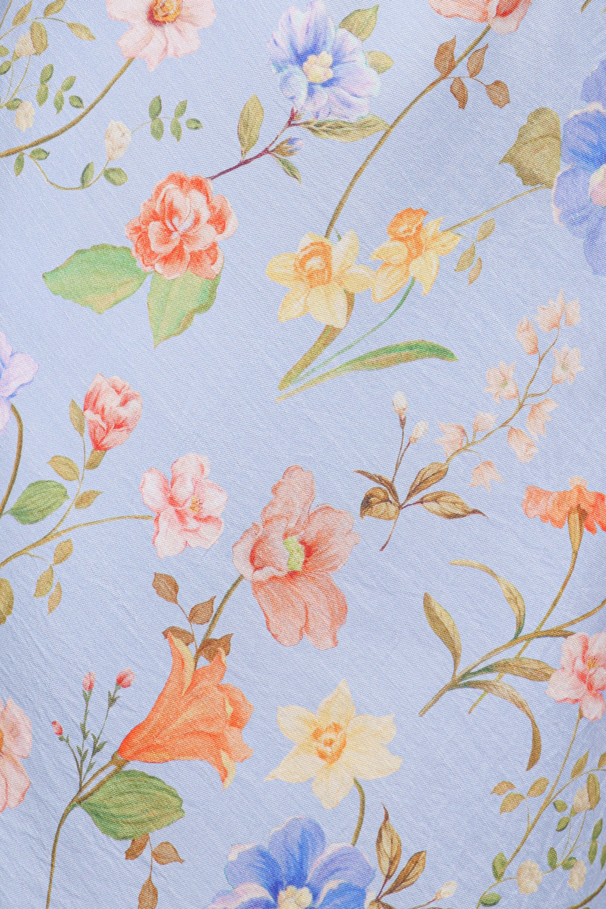 Petal and Pup USA DRESSES Lunaria Maxi Dress - Blue Floral