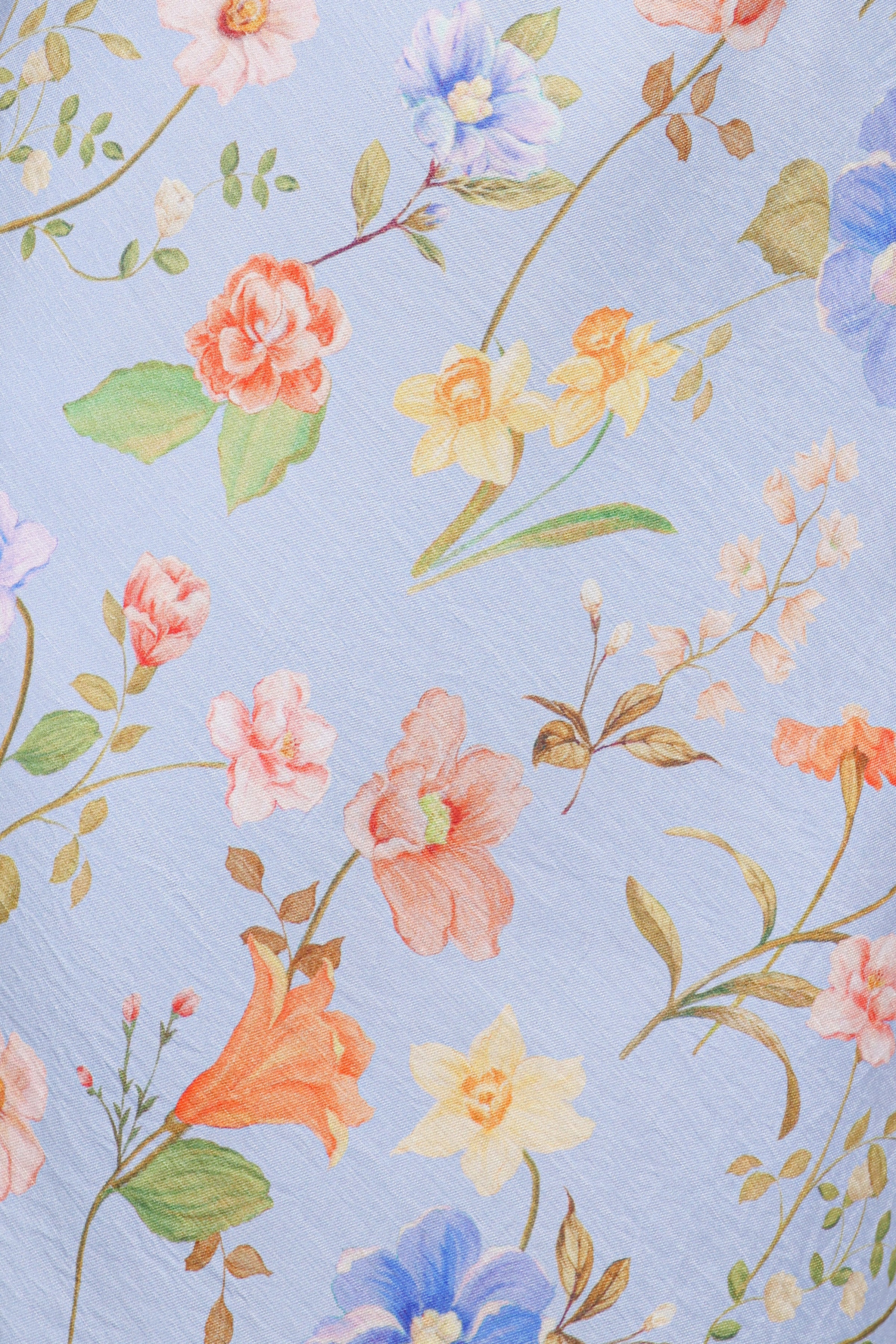 Petal and Pup USA DRESSES Lunaria Maxi Dress - Blue Floral