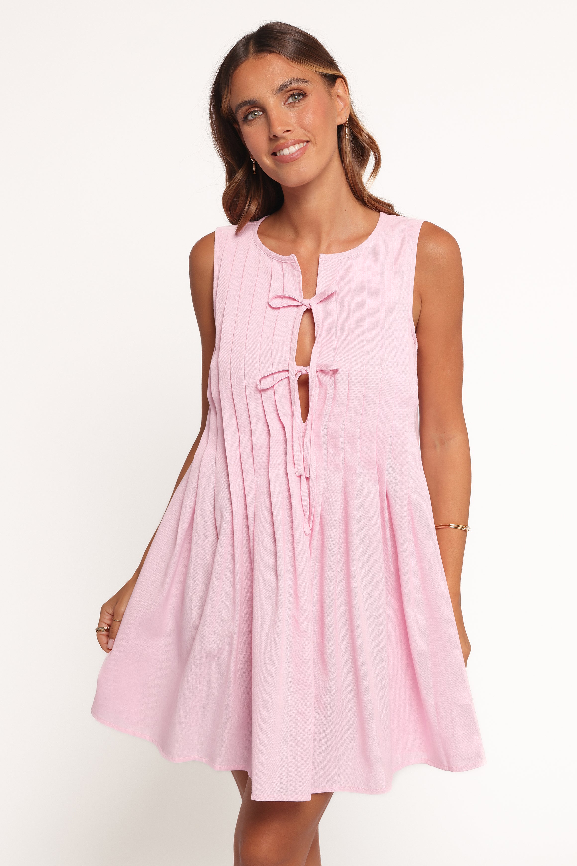 Petal and Pup USA DRESSES Madeline Mini Dress - Pale Pink