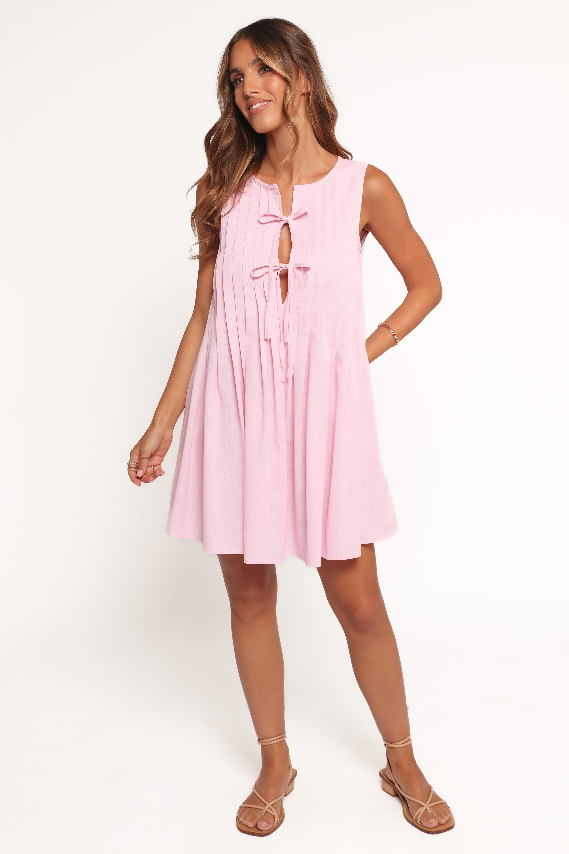 Petal and Pup USA DRESSES Madeline Mini Dress - Pale Pink