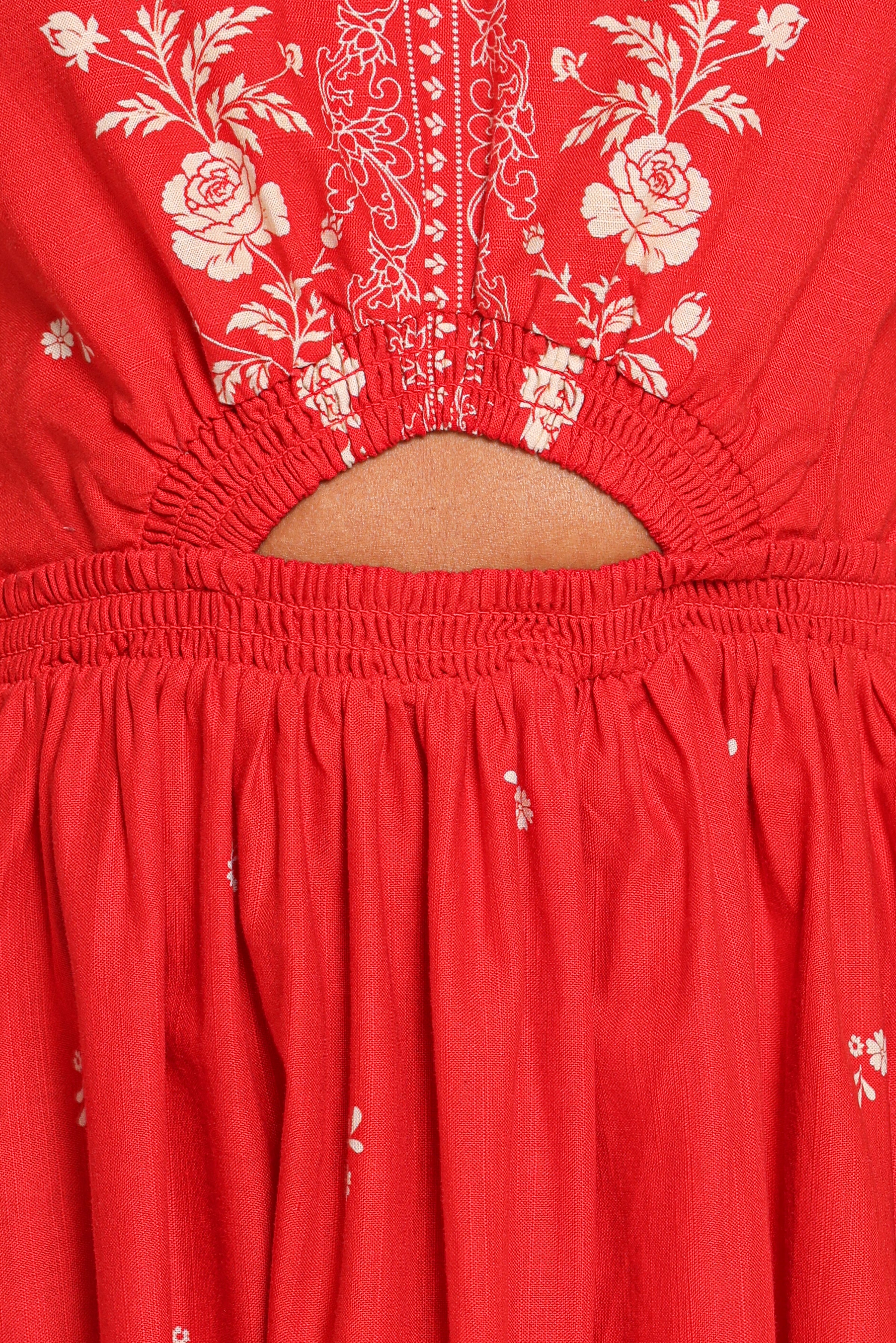 Petal and Pup USA DRESSES Madi Maxi Dress - Red Floral Bandana (Hold for Rack)