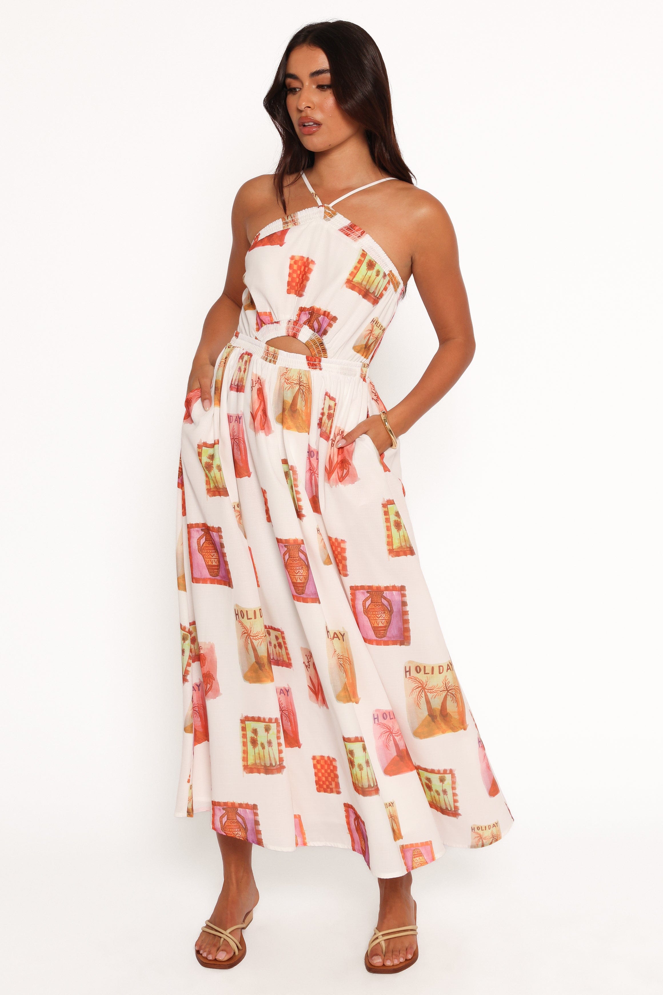 Petal and Pup USA DRESSES Madi Maxi Dress - White Multi (Hold for Amazon)