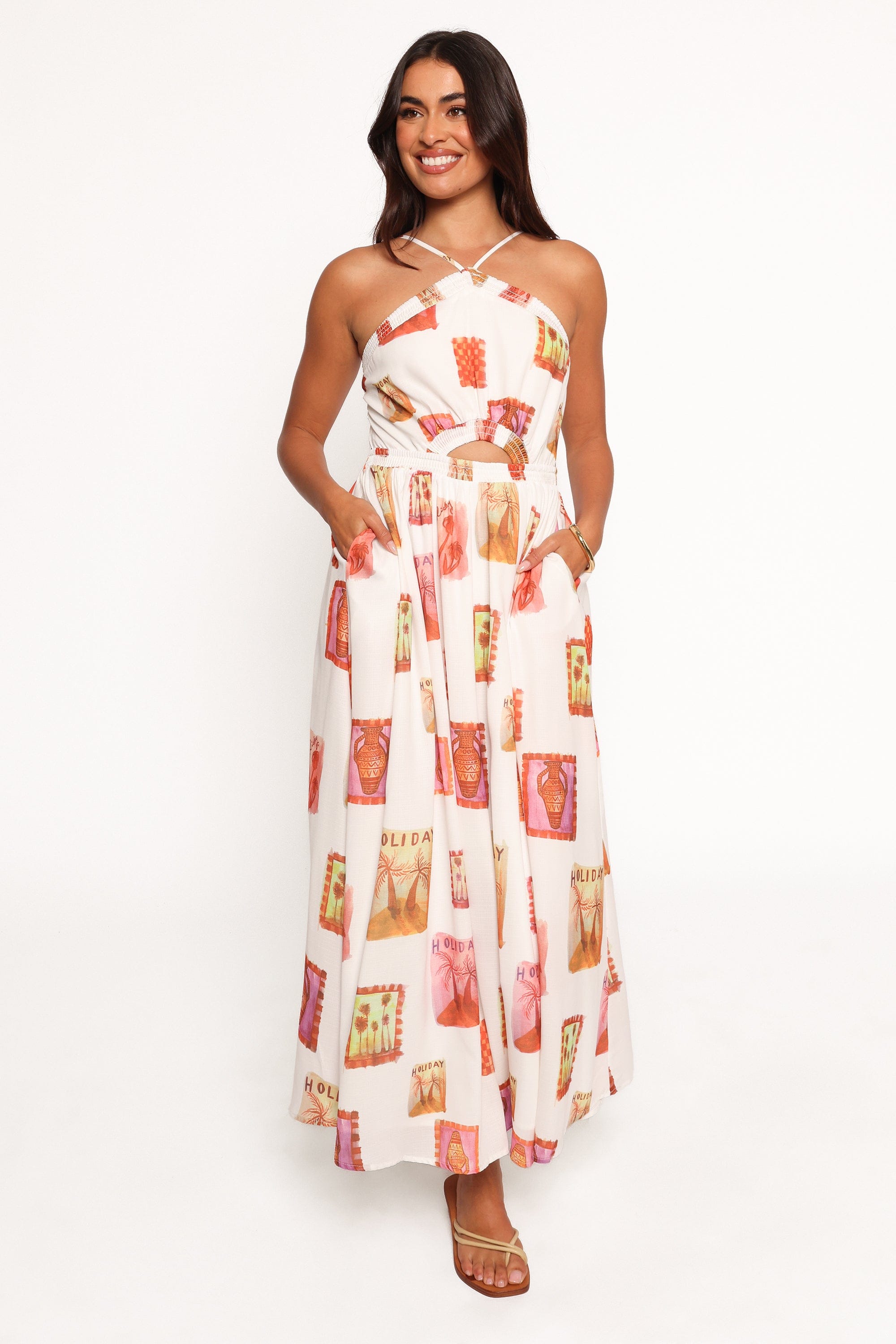 Petal and Pup USA DRESSES Madi Maxi Dress - White Multi (Hold for Amazon)