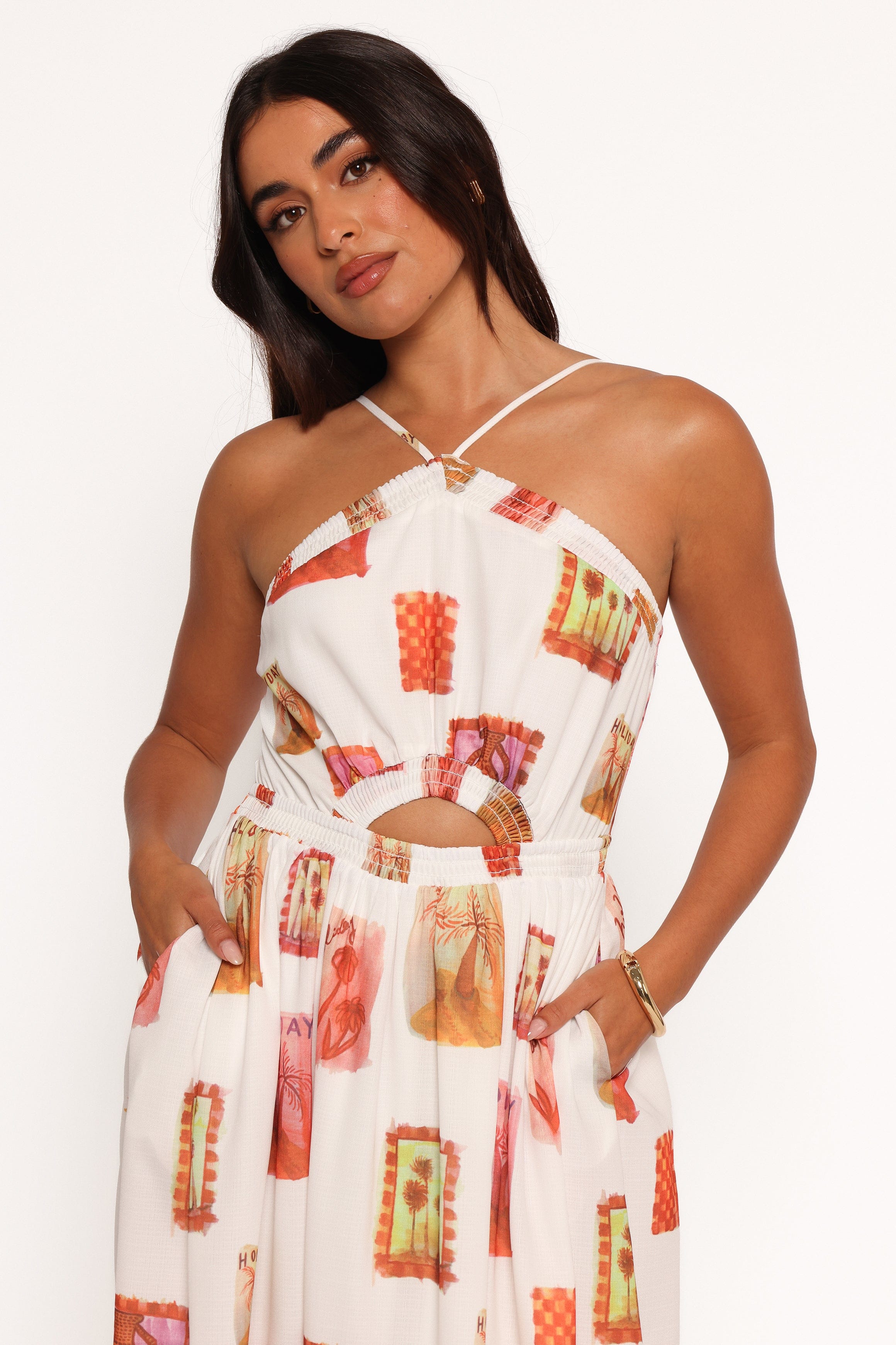 Petal and Pup USA DRESSES Madi Maxi Dress - White Multi (Hold for Amazon)