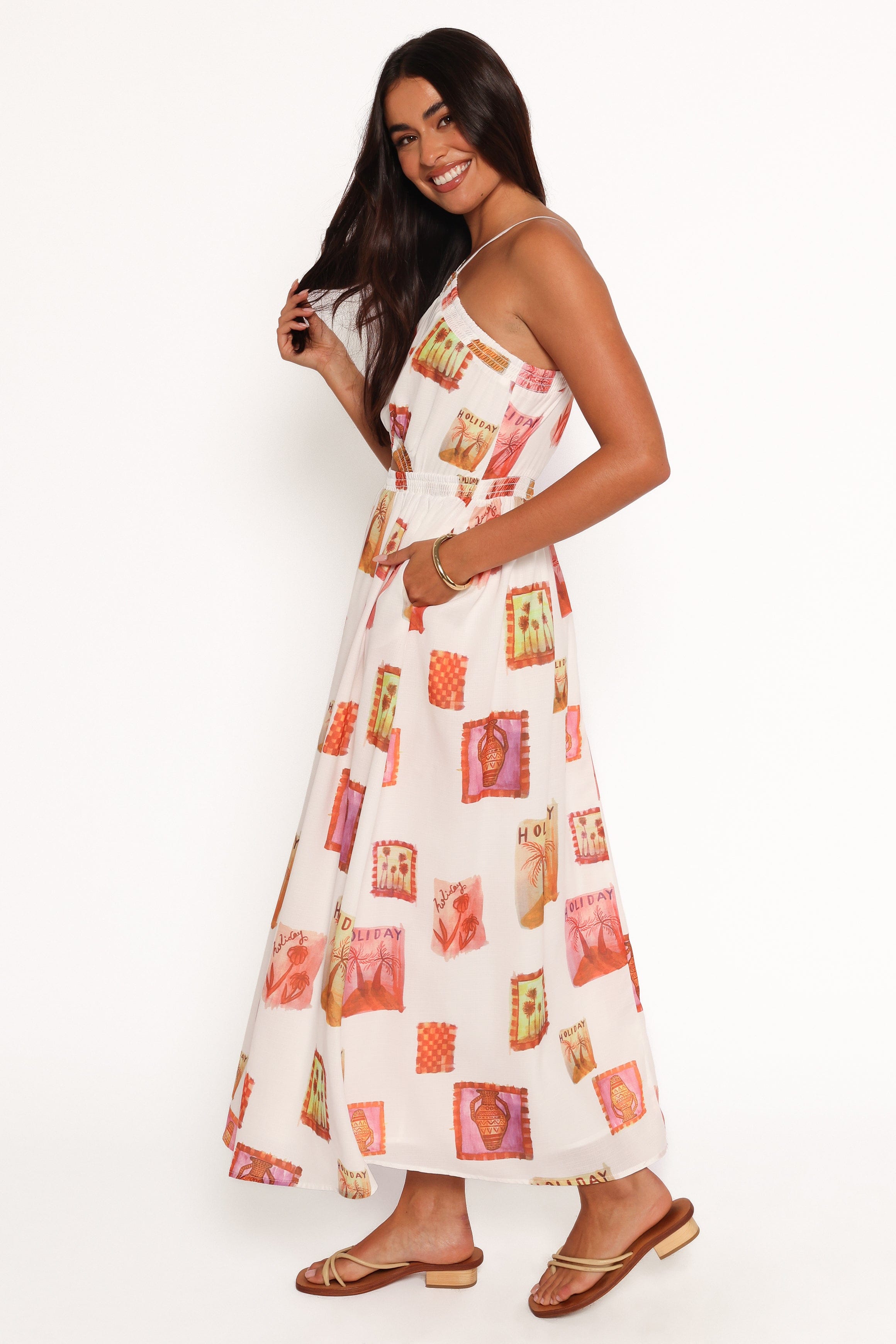 Petal and Pup USA DRESSES Madi Maxi Dress - White Multi (Hold for Amazon)