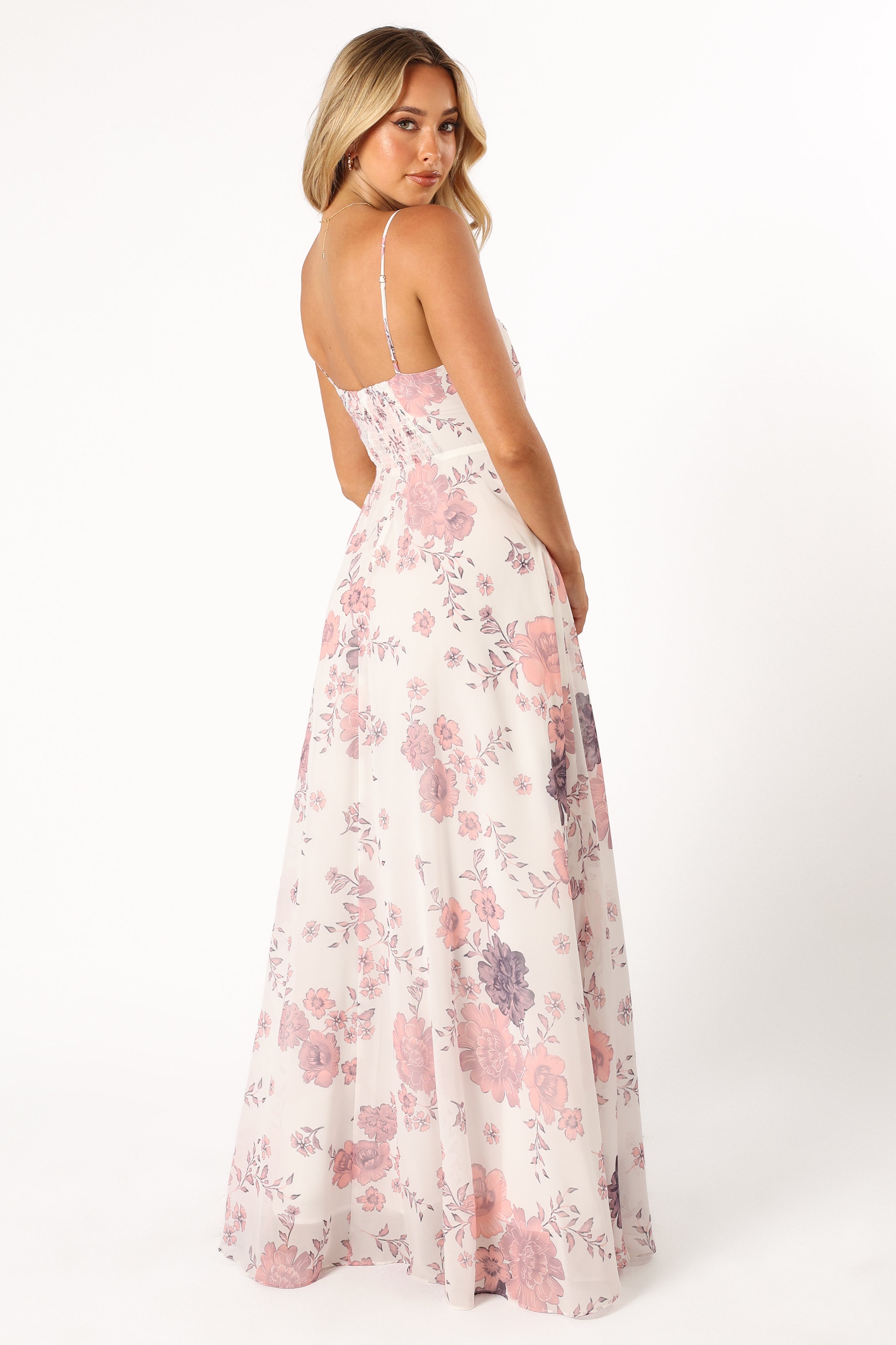 Petal and Pup USA DRESSES Madilyn Maxi Dress - White Floral