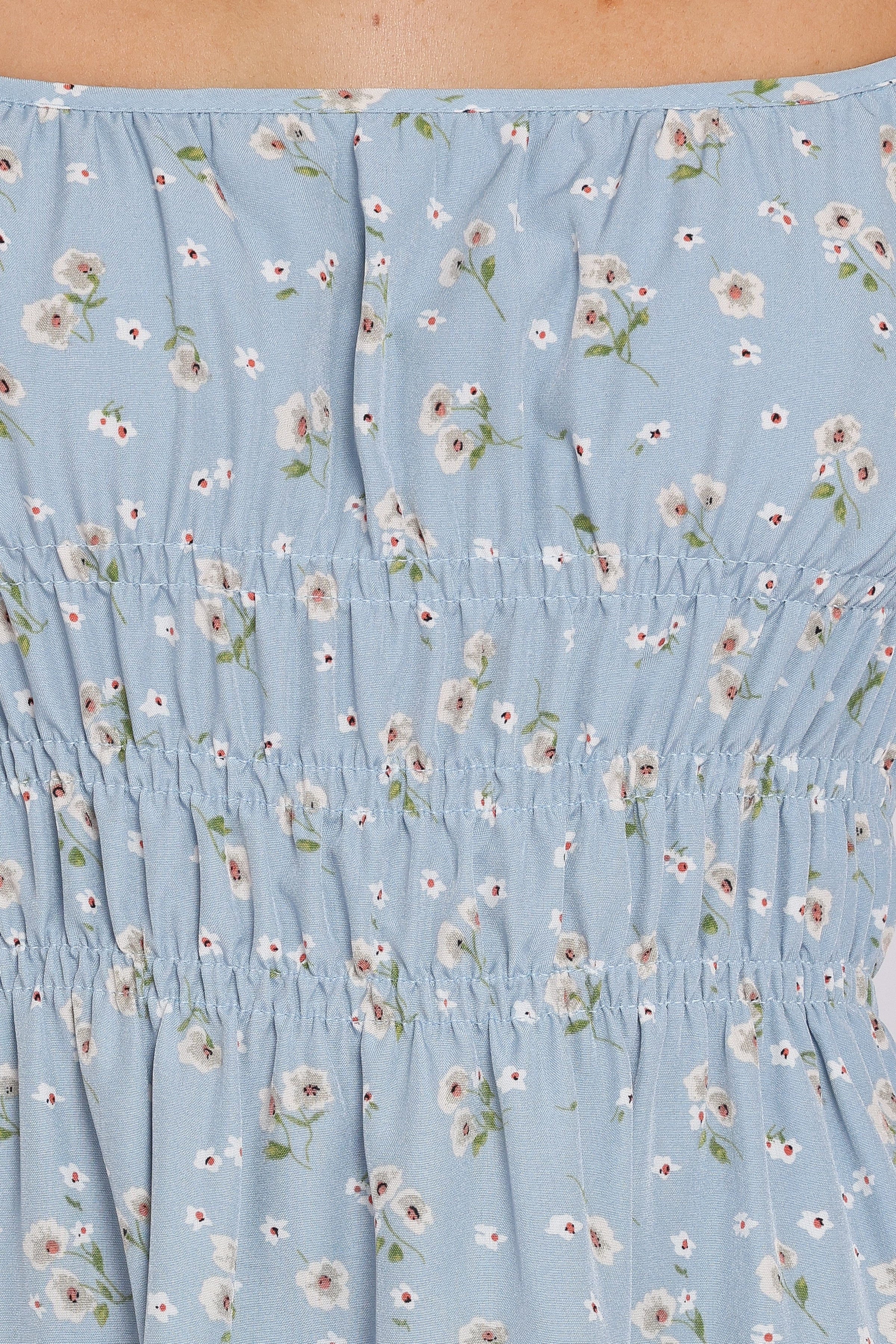 Petal and Pup USA DRESSES Makayla Mini Dress - Blue Floral