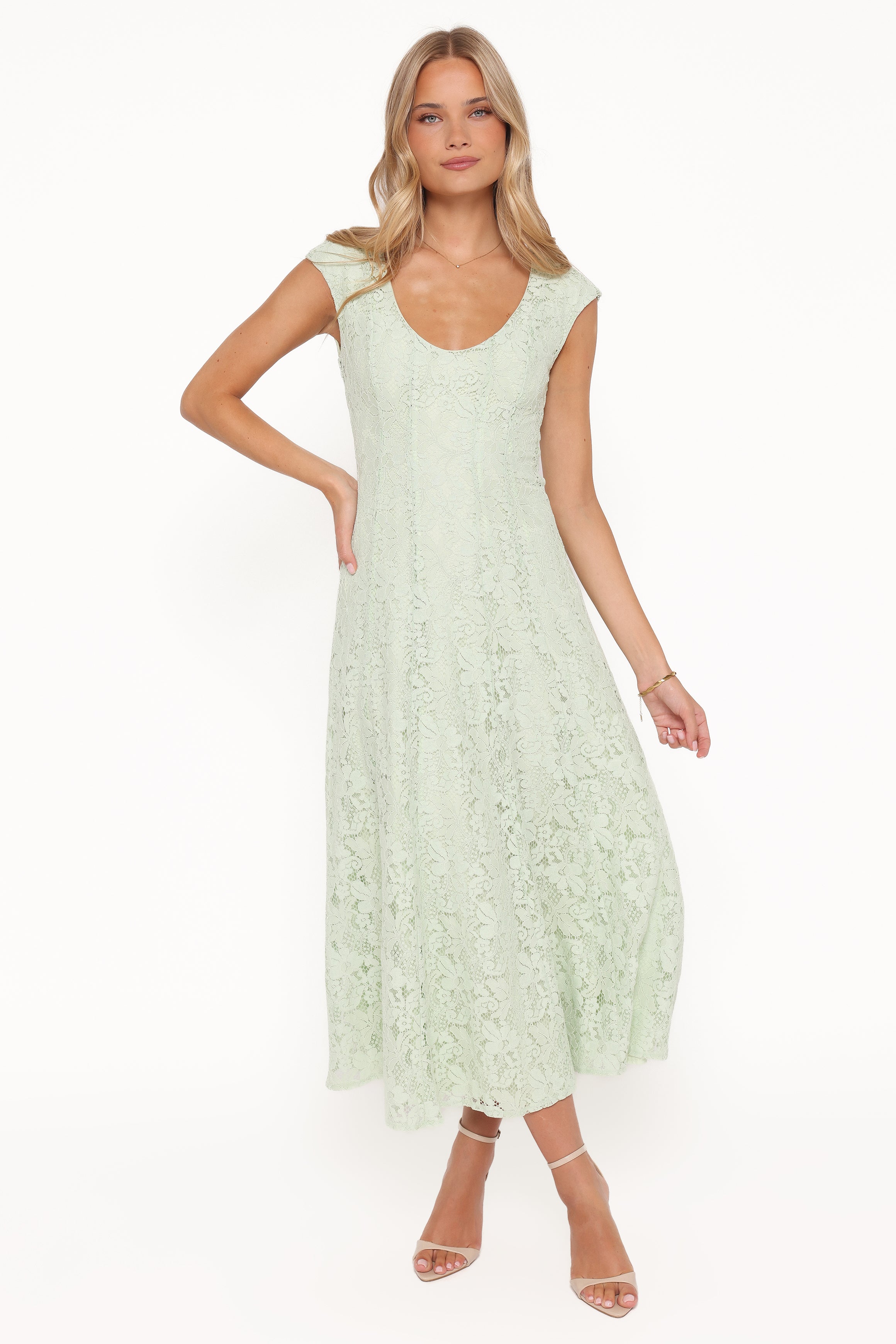 Petal and Pup USA DRESSES Mapleton Maxi Dress - Sage Green Lace