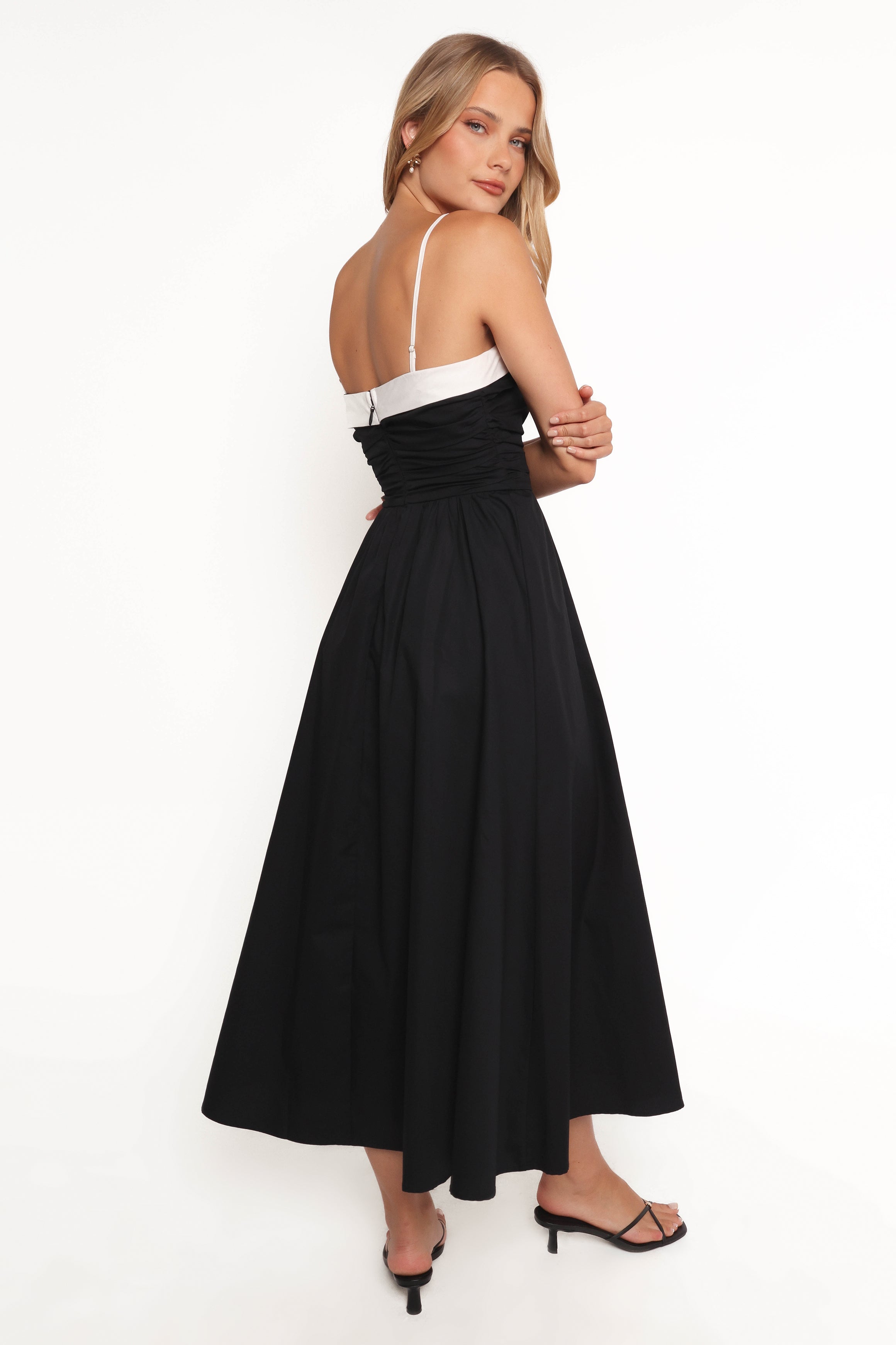 Petal and Pup USA DRESSES Marais Strapless Midi Dress - Black