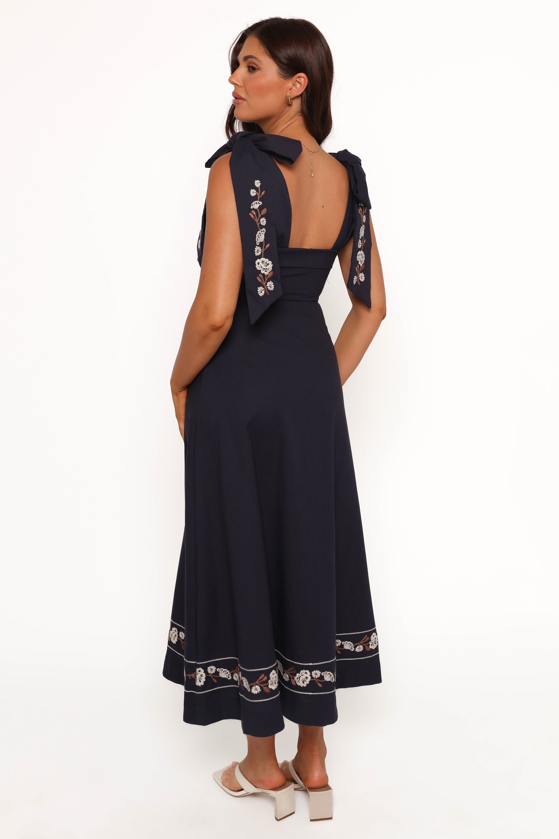 Petal and Pup USA DRESSES Marcella Midi Dress - Navy
