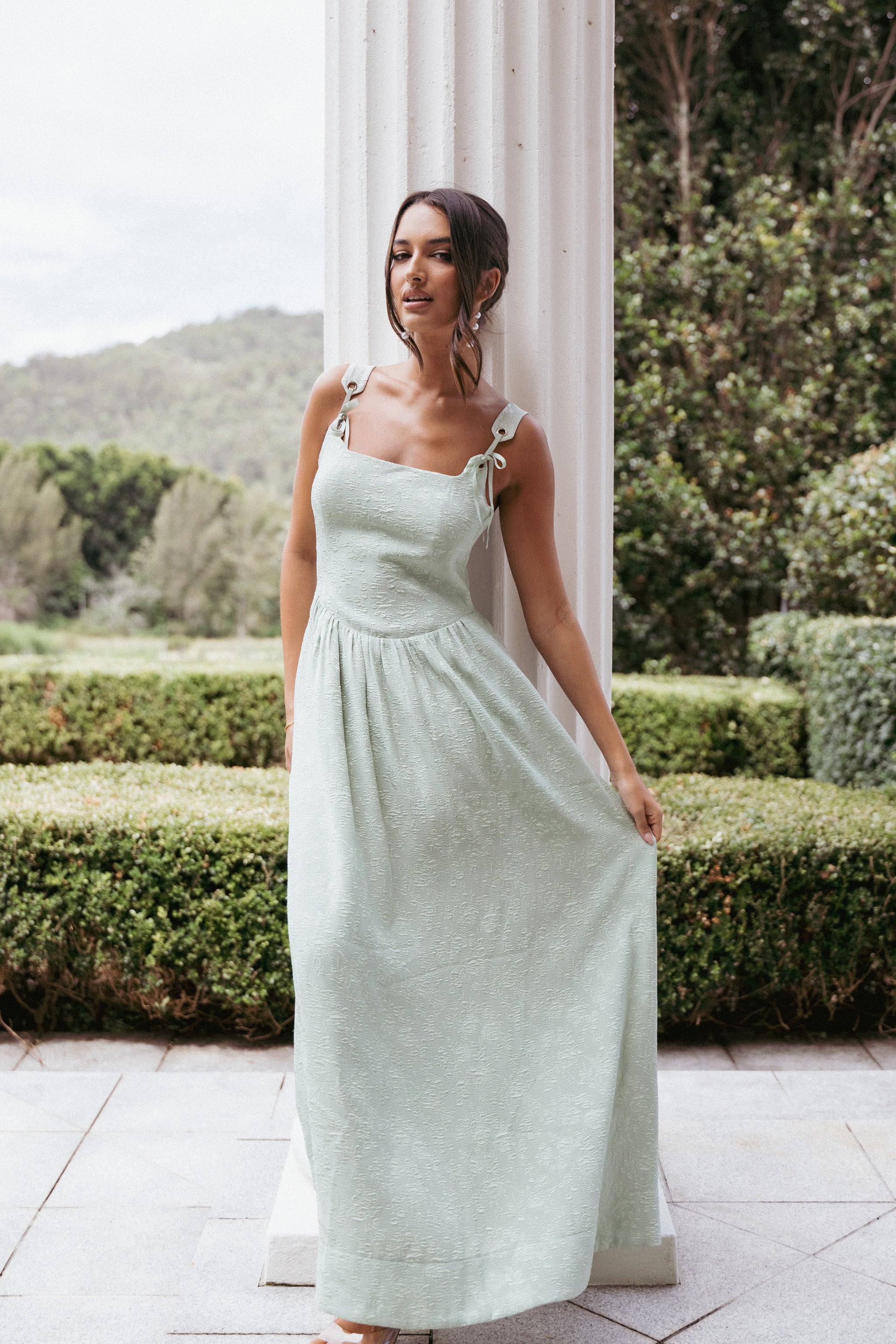 floor length prom dress Marcelline Maxi Dress - Sage