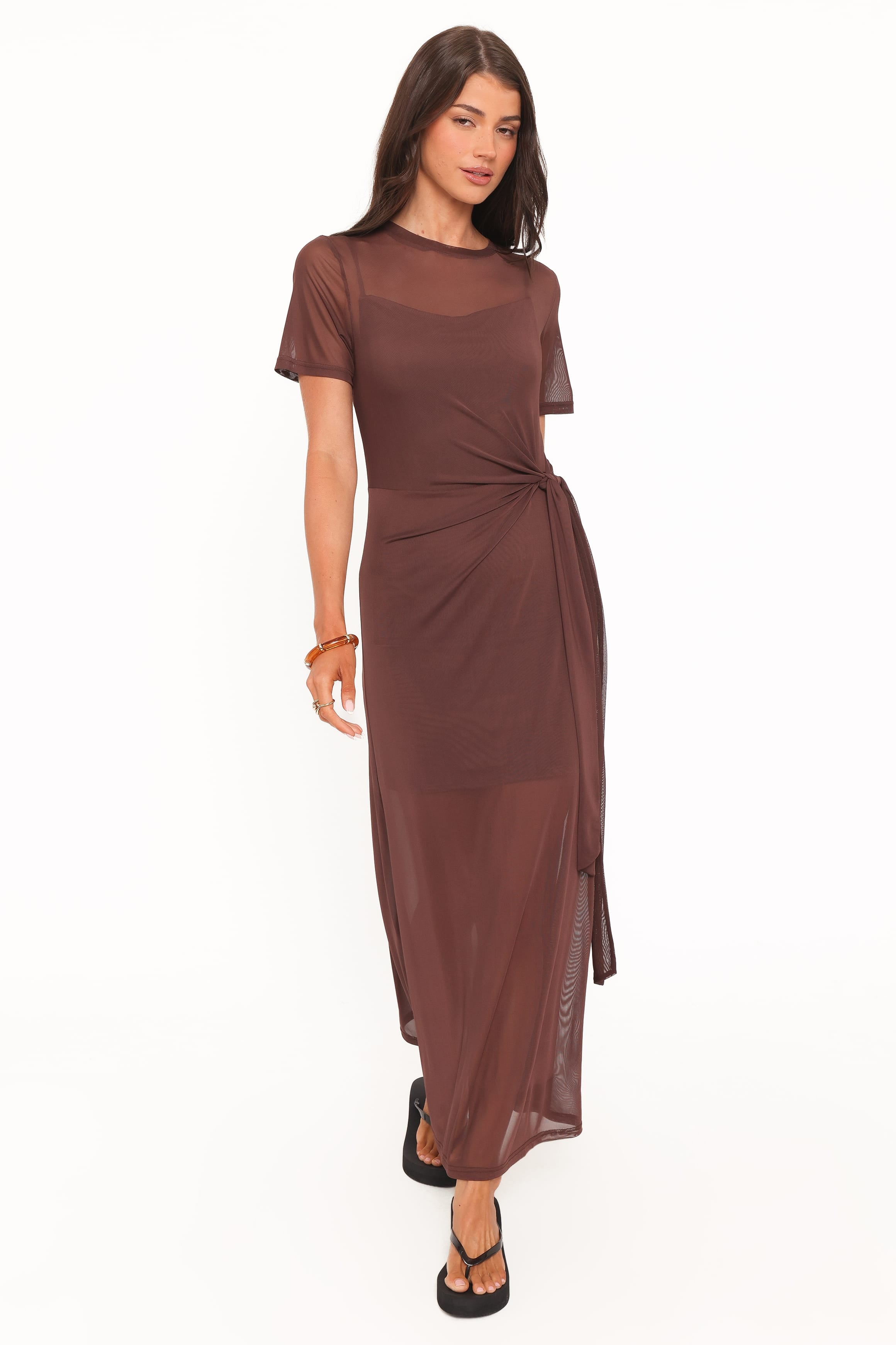 Petal and Pup USA DRESSES Marcello Maxi Dress - Dark Brown