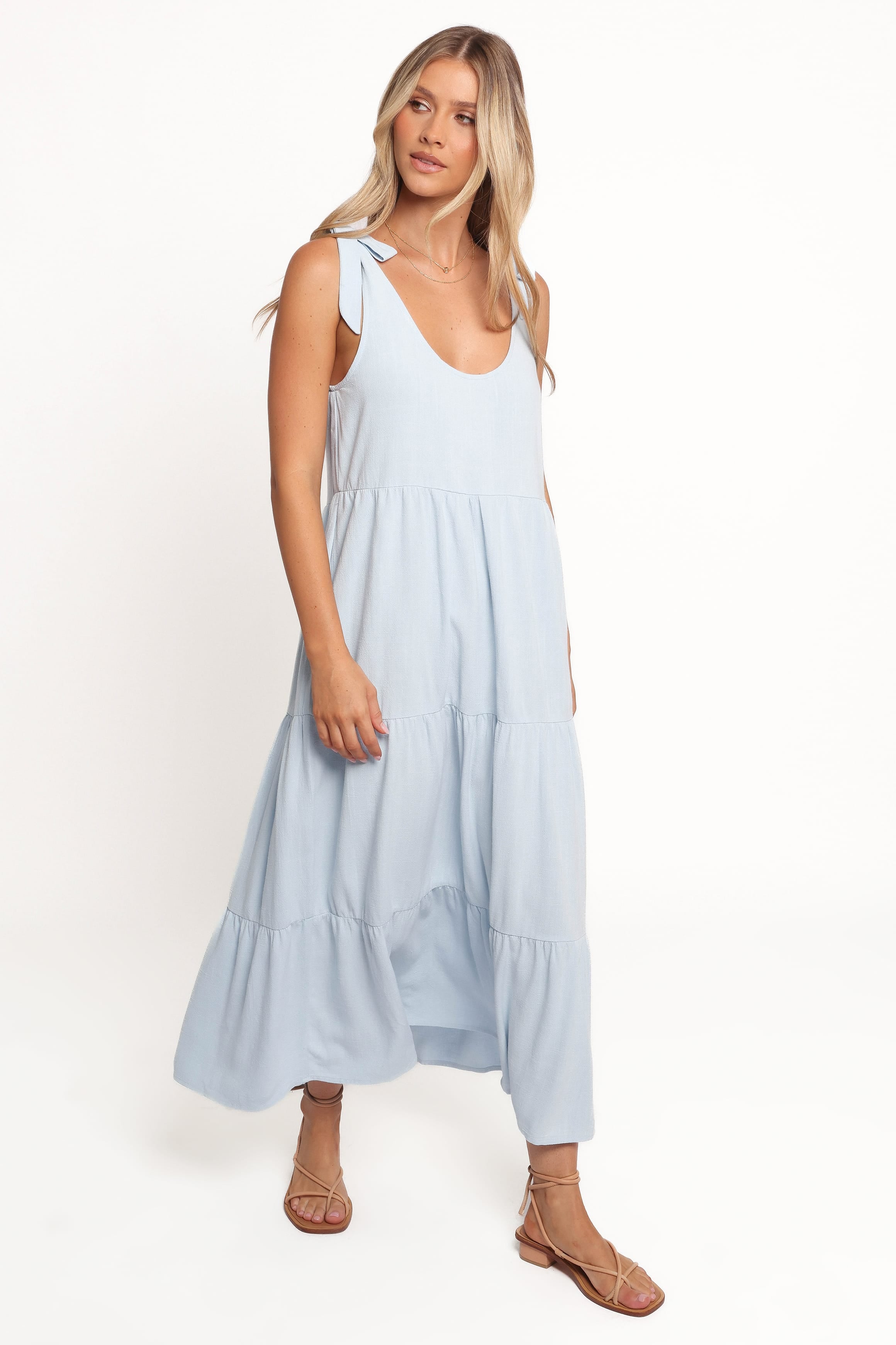 Petal and Pup USA DRESSES Marcy Midi Dress - Blue