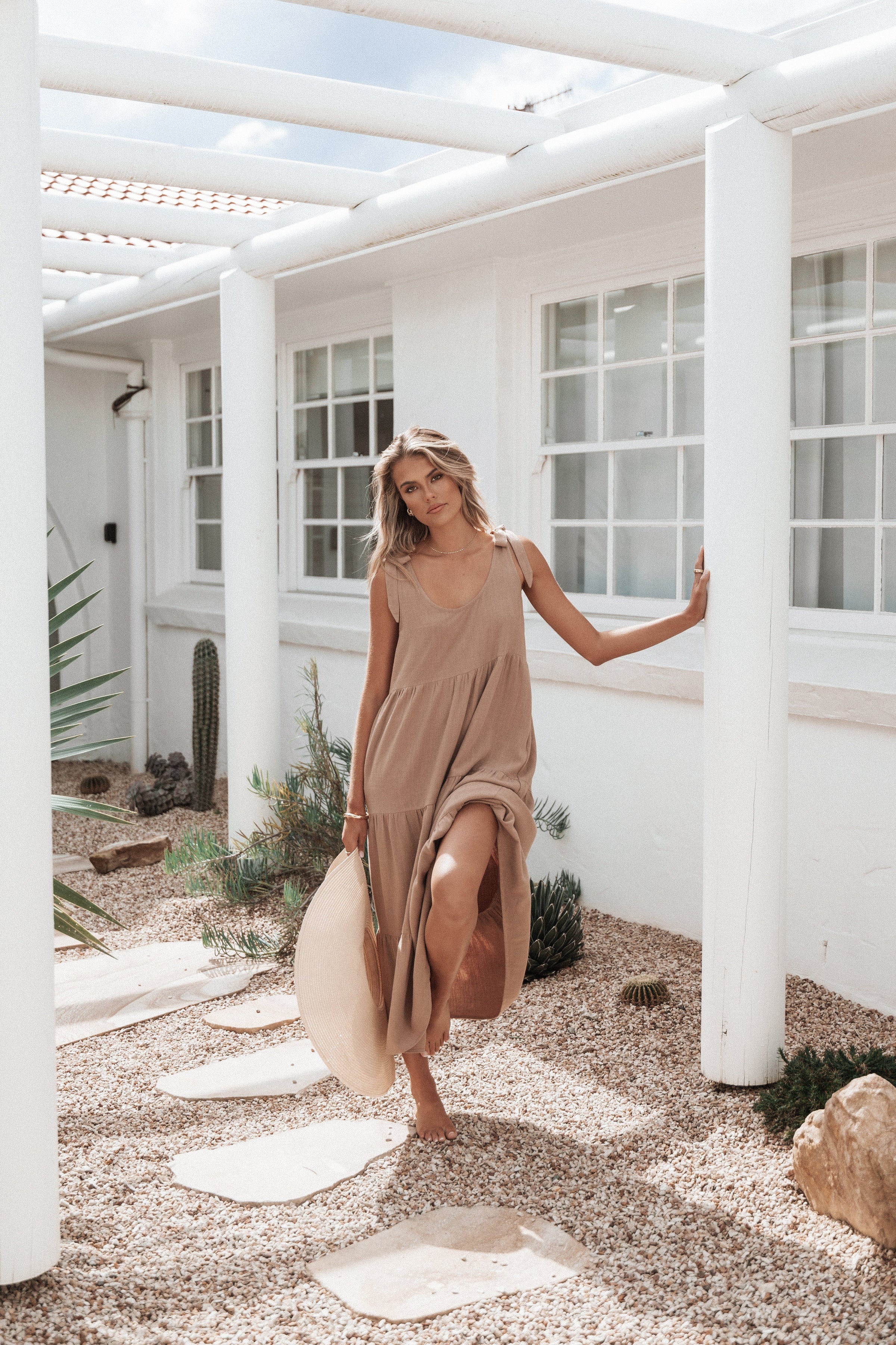 Petal and Pup USA DRESSES Marcy Midi Dress - Mocha
