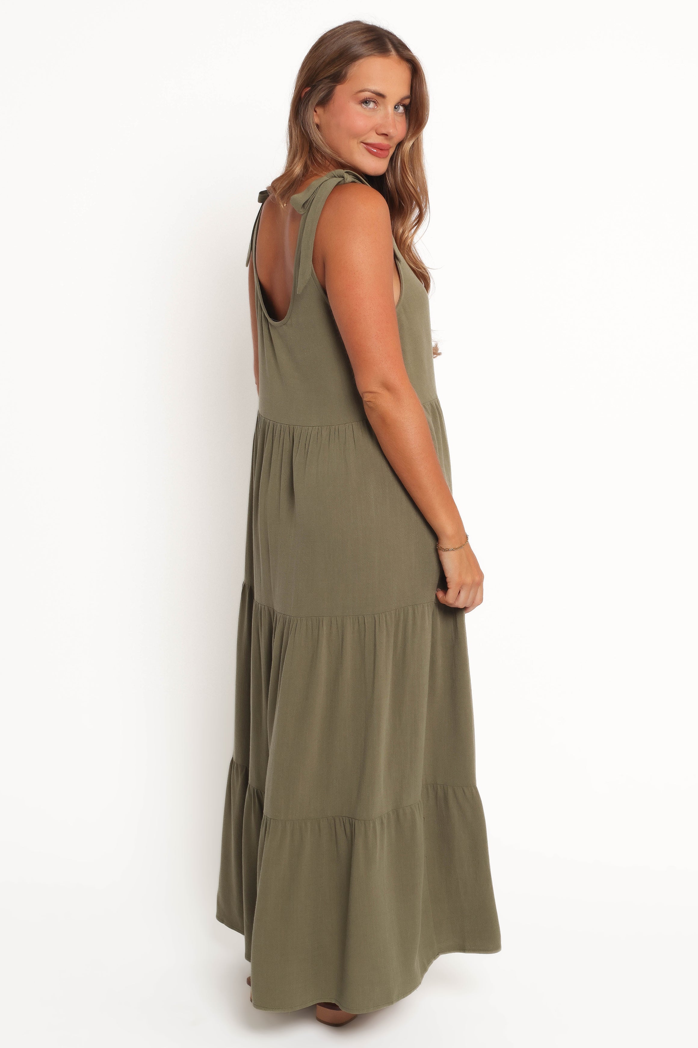 Petal and Pup USA DRESSES Marcy Midi Dress - Olive