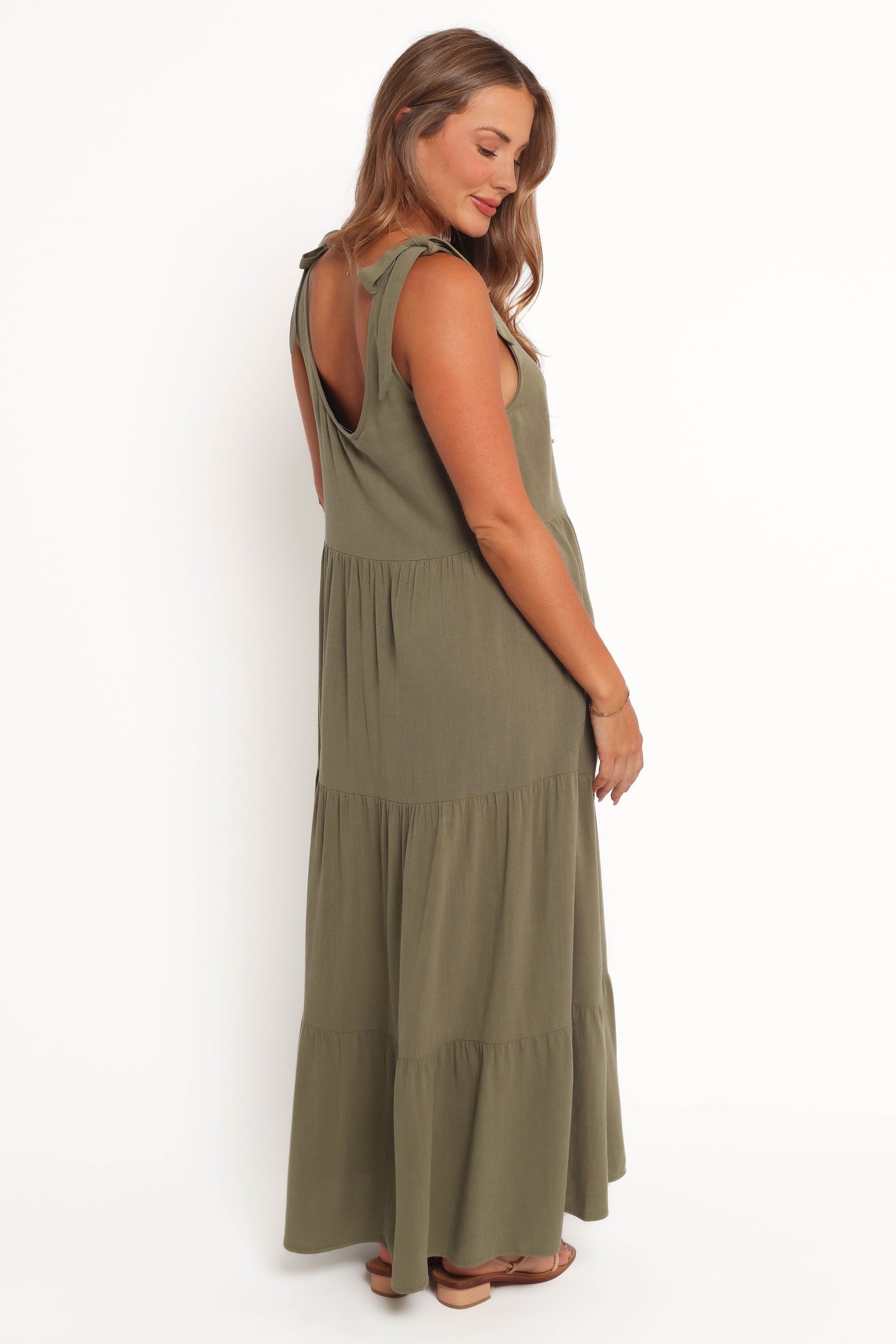 Petal and Pup USA DRESSES Marcy Midi Dress - Olive
