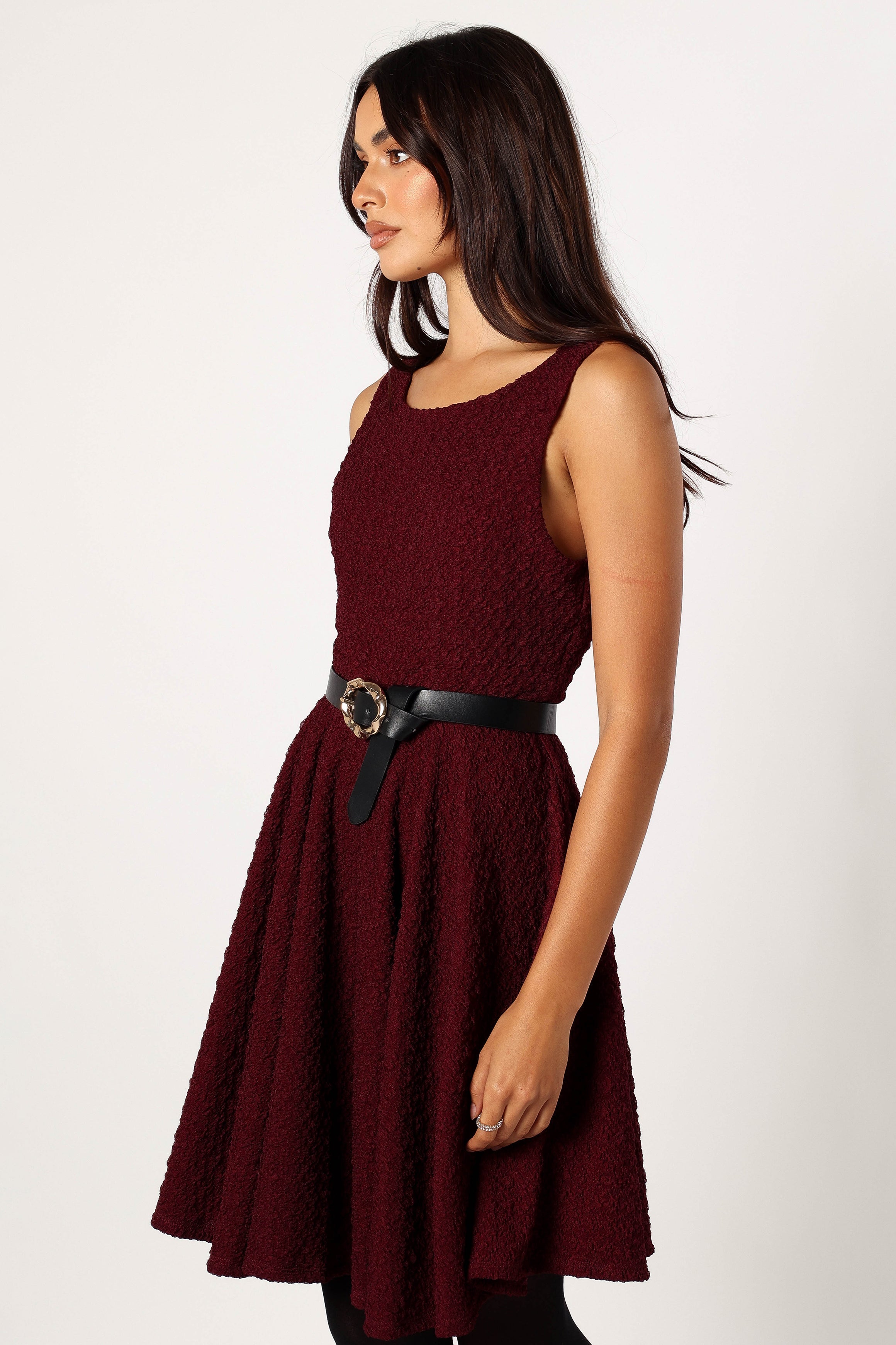 Petal and Pup USA DRESSES Margaret Mini Dress - Burgundy