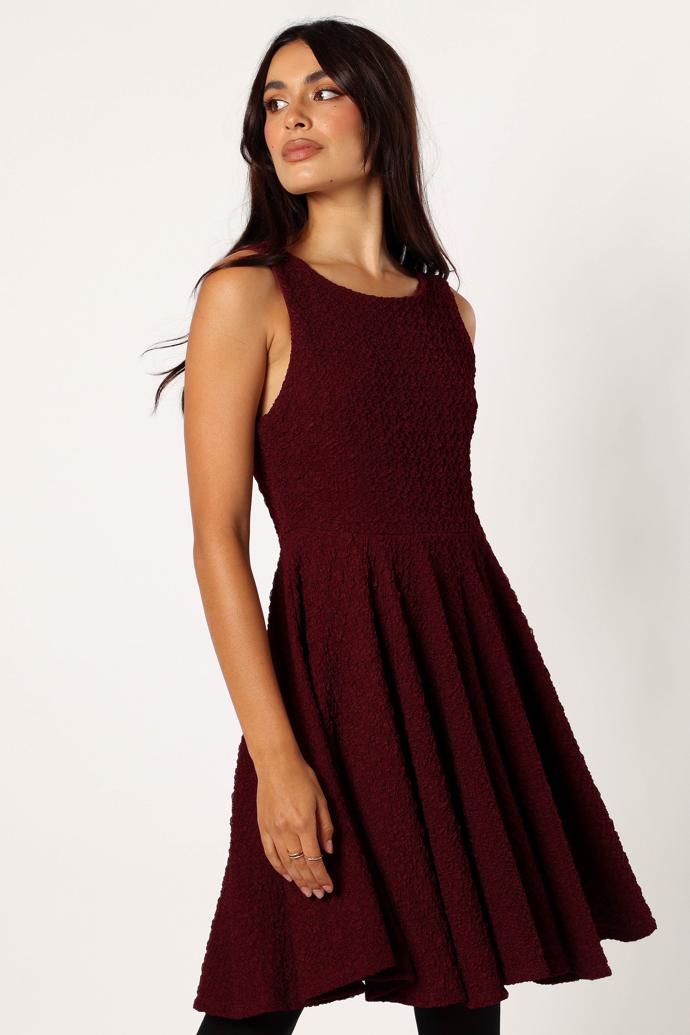 Petal and Pup USA DRESSES Margaret Mini Dress - Burgundy