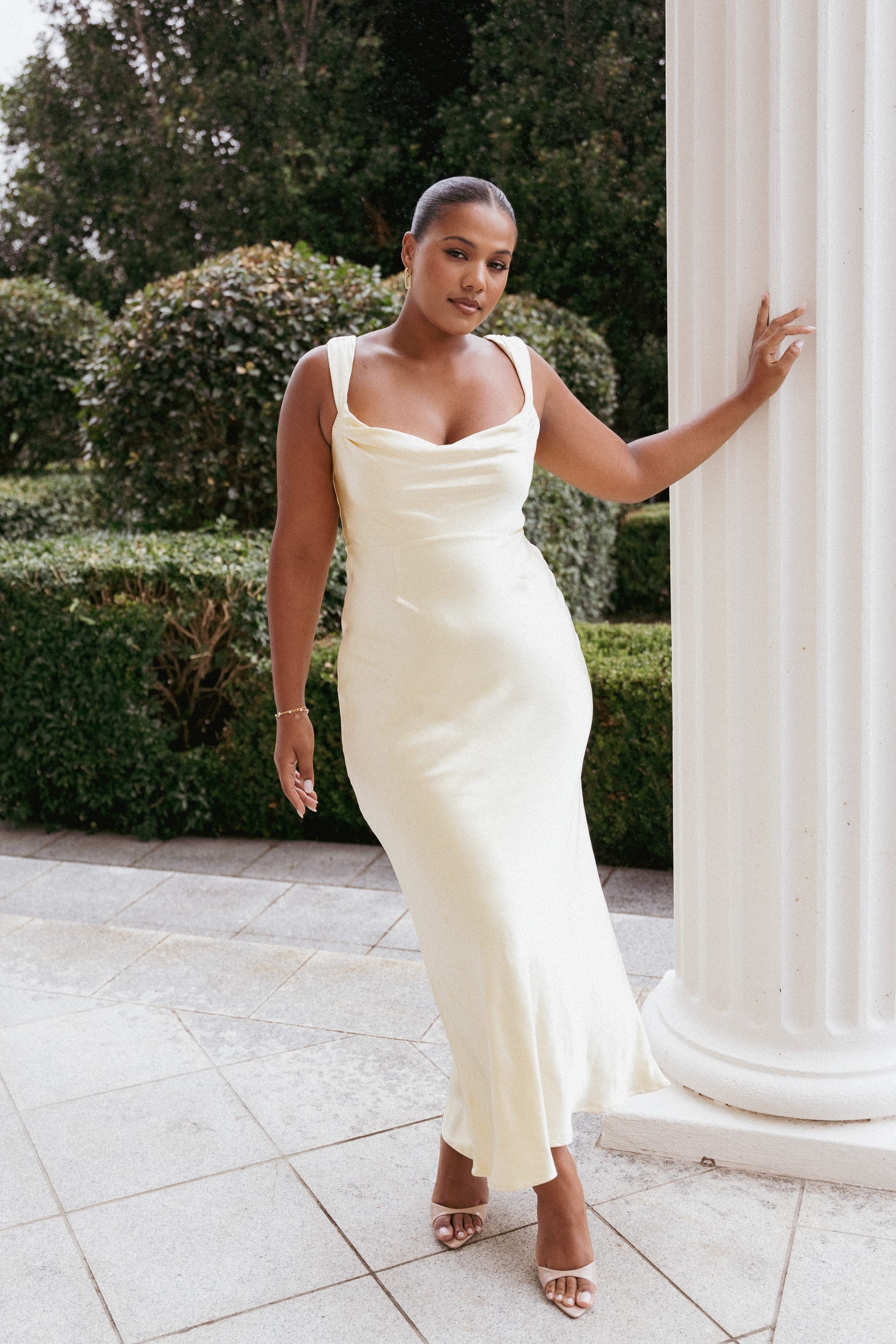 white lemon dress Margot Maxi Dress